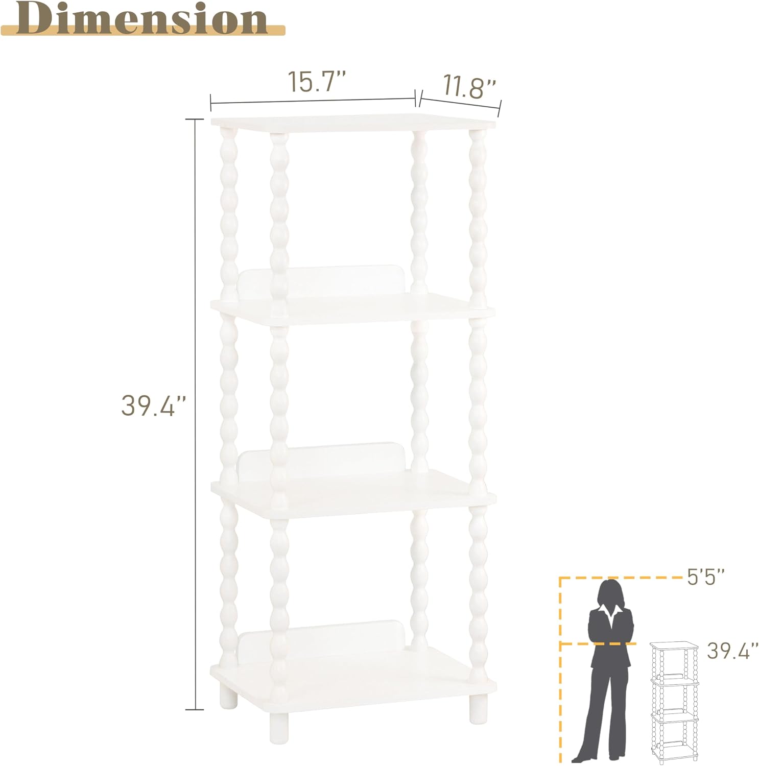 Detalle de Fultyle 4-Tier Bookcase