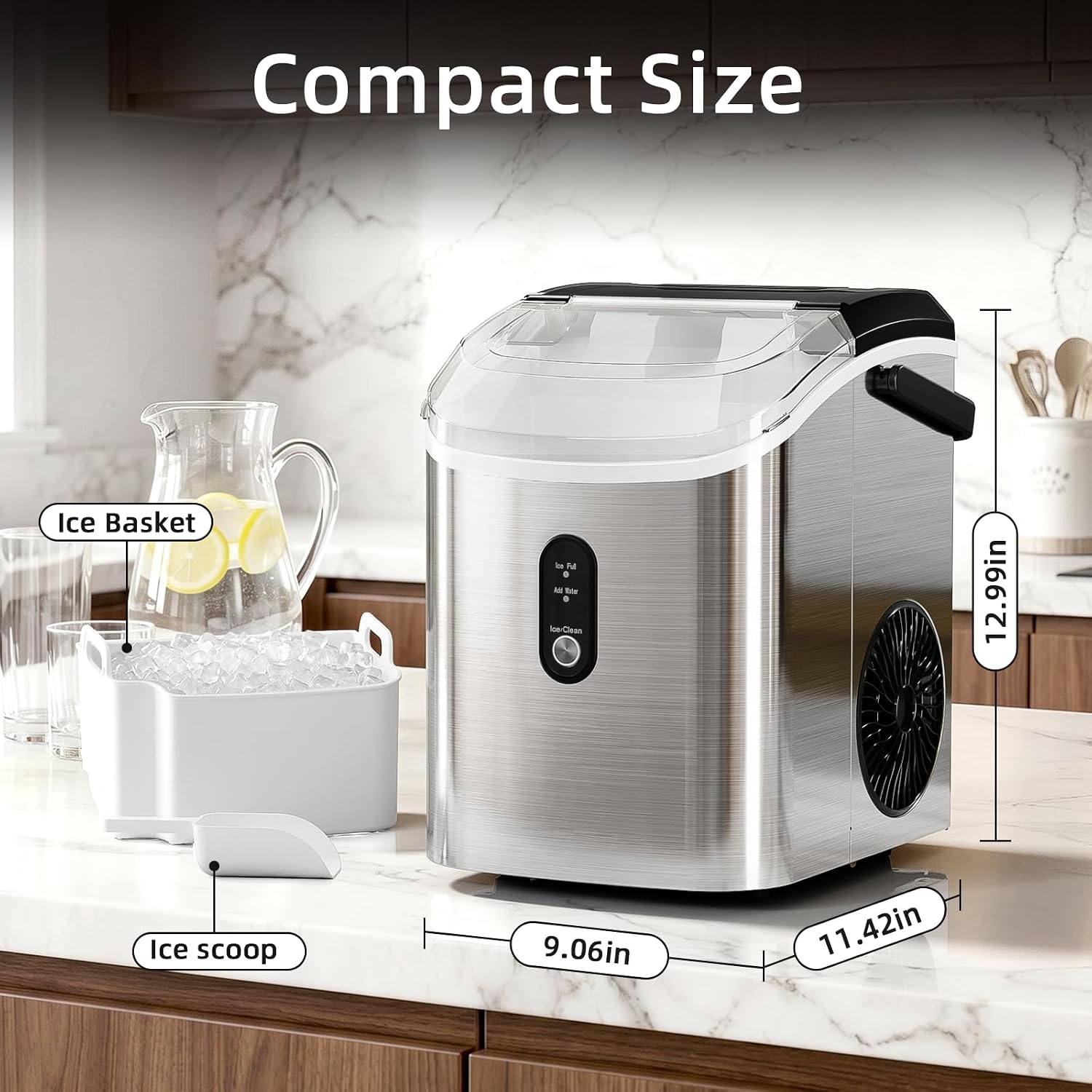 Thumbnail 6 de Antarctic Star Nugget Ice Maker Countertop Ice Maker, 35 lb/24h, Self-Cleaning