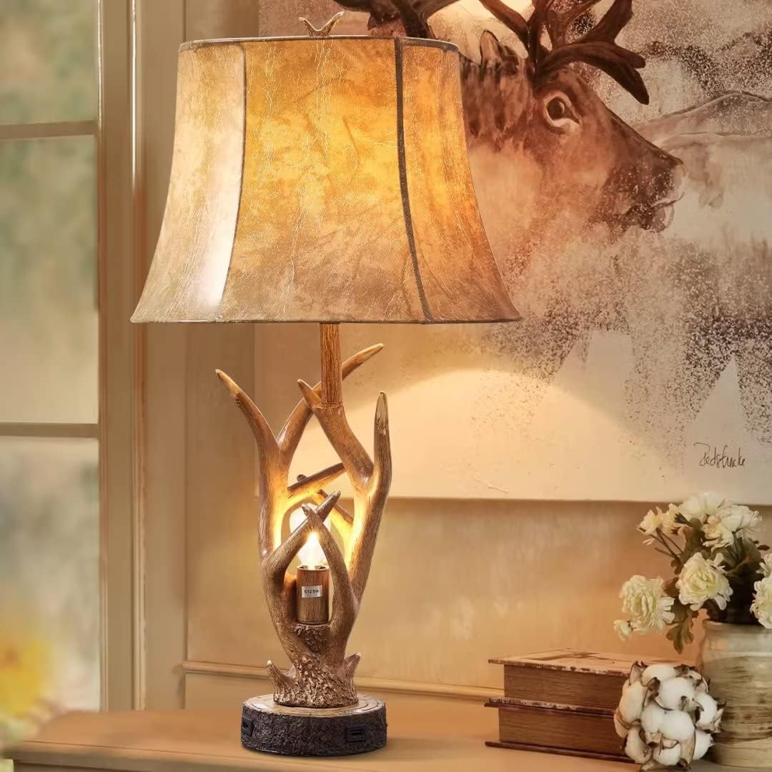 Detalle de Dungoo Rustic Table Lamp Set, 26