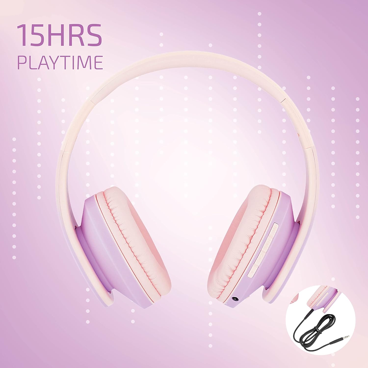 Thumbnail 3 de PowerLocus KinderKopfhörer P2 – kabellos, 85 dB Lautstärkebegrenzung, Over‑Ear mit Mikrofon und Mikro SD-Modus