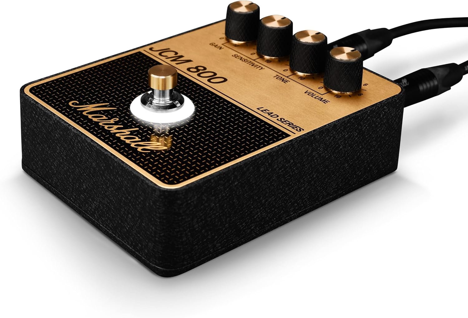 Detalle de Marshall JCM800 1008155 Overdrive Distortion Pedal, Black and Gold