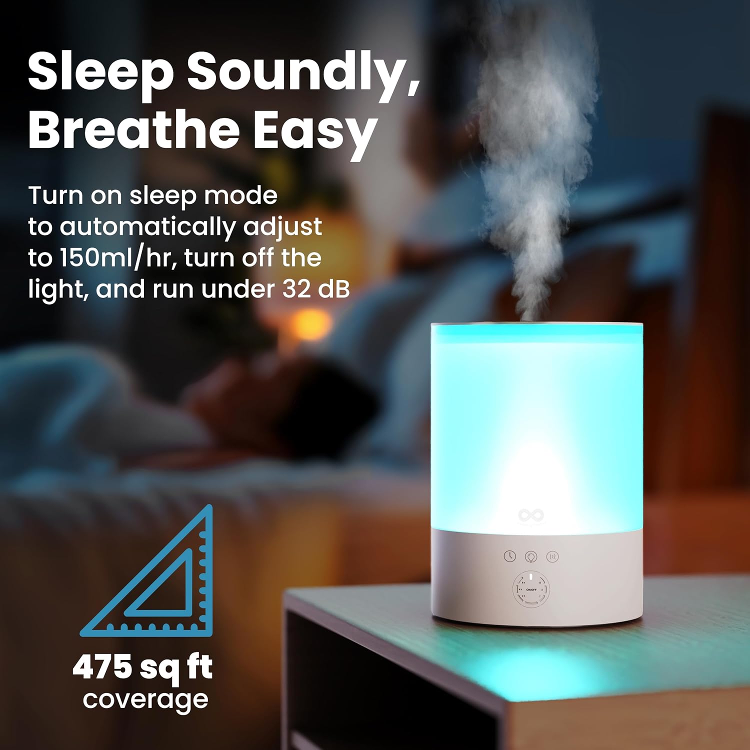 Thumbnail 5 de Everlasting Comfort 2.5L Top Fill Humidifier for Bedroom 💧