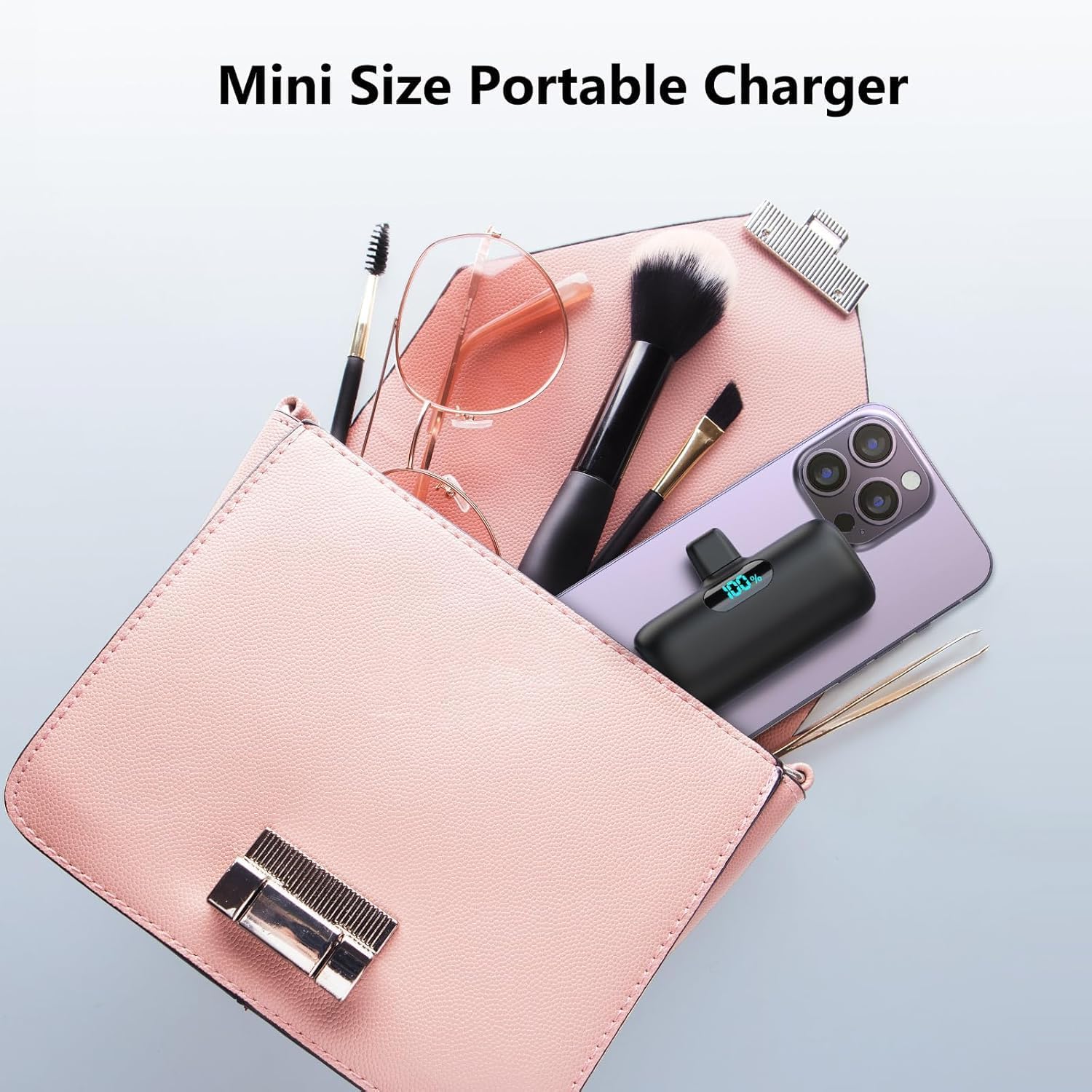 Thumbnail 6 de Mini Power Bank USB C 5000mAh 15W PD: caricabatterie ultra compatto con display LED