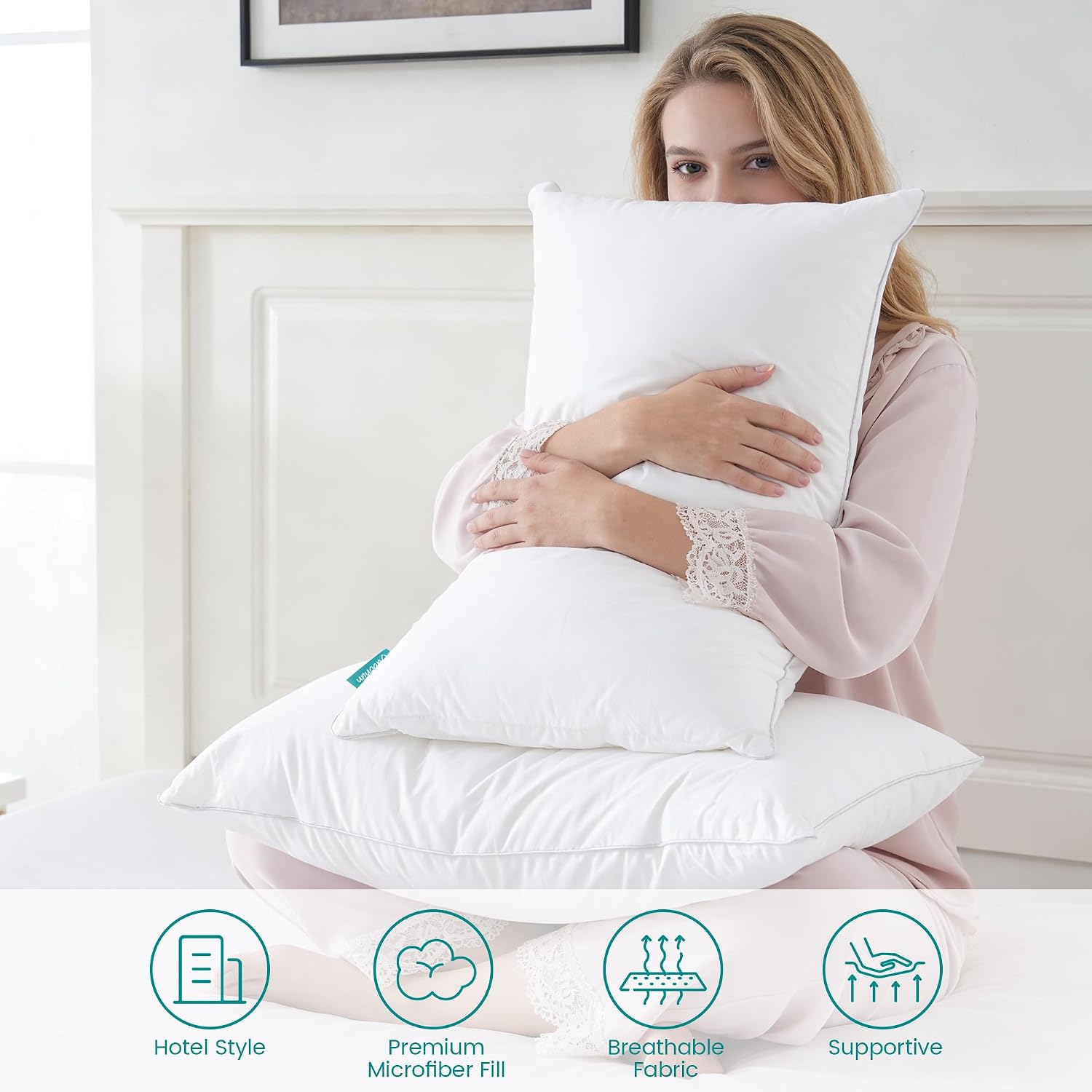 Detalle 2 de Oubonun Pillow Inserts, 20 x 26 Inches