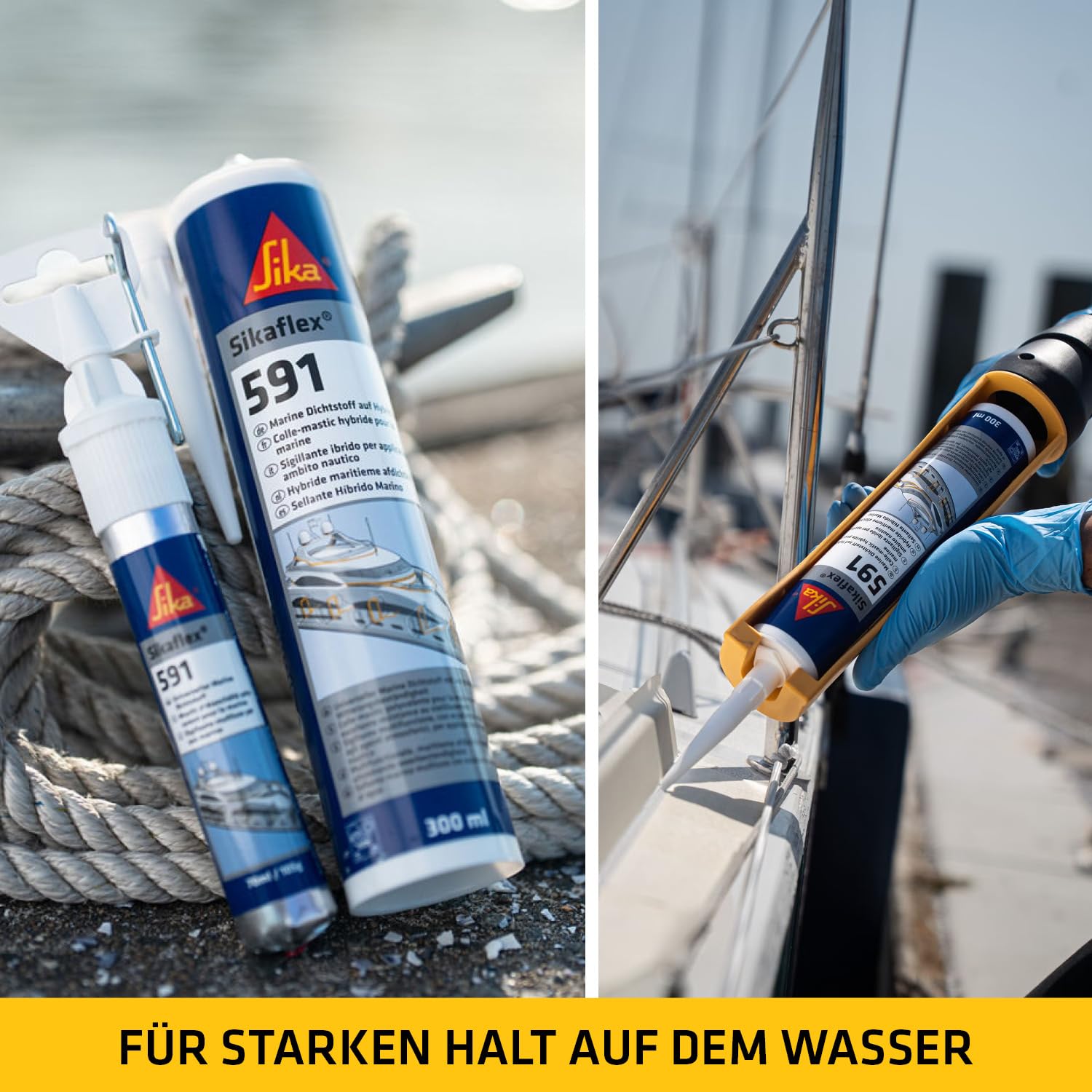 Thumbnail 6 de Sika Sikaflex 591 Weiß – witterungsbeständiger Dichtstoff für Marineanwendungen (300 ml)