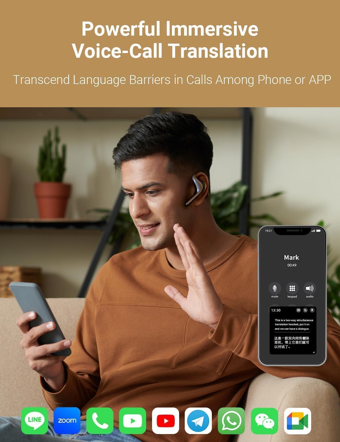 Detalle 2 de Timekettle W4 Pro AI Translation Earbuds, Open-Ear 2-Way, 52 Languages
