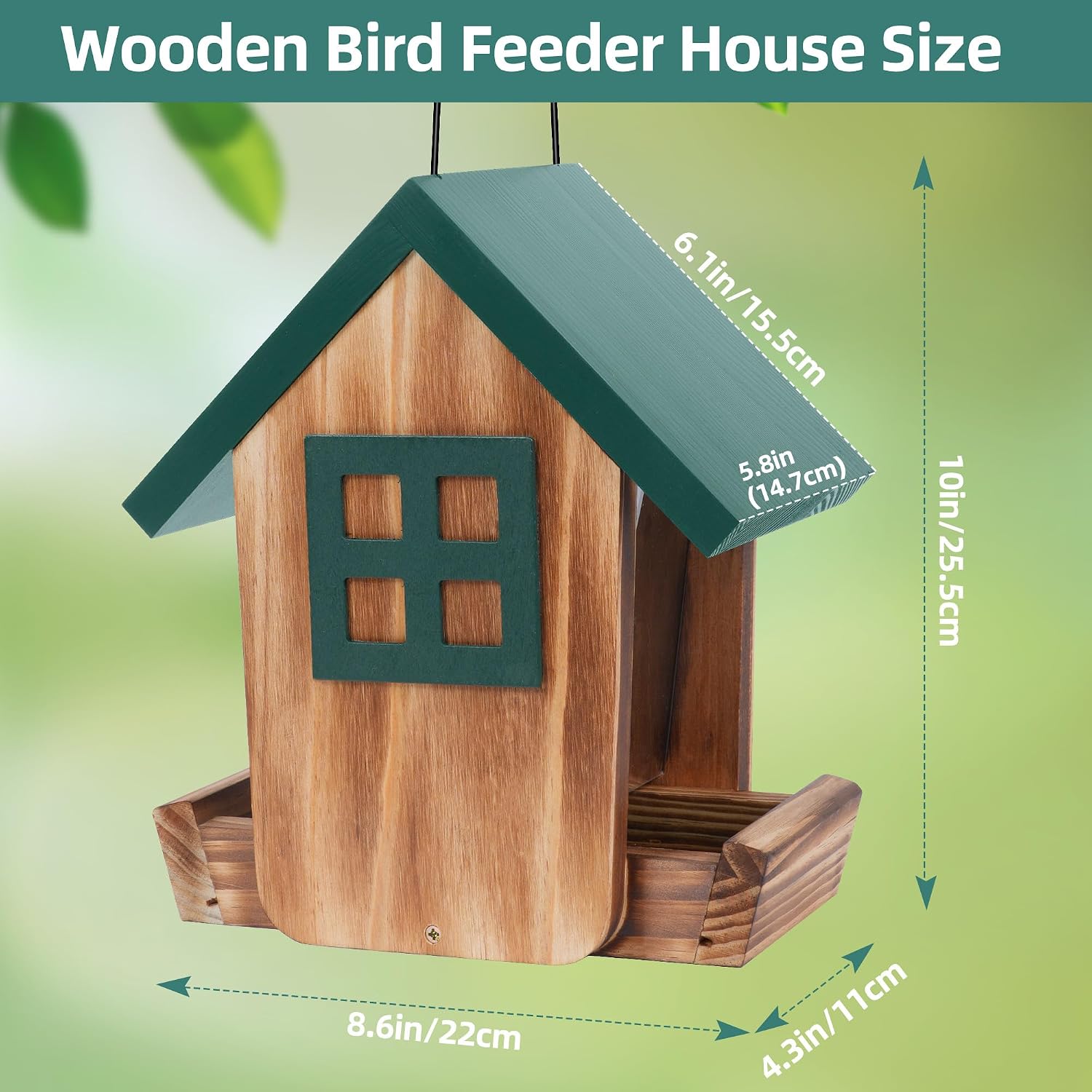 Detalle 2 de Wooden Hanging Bird Feeder