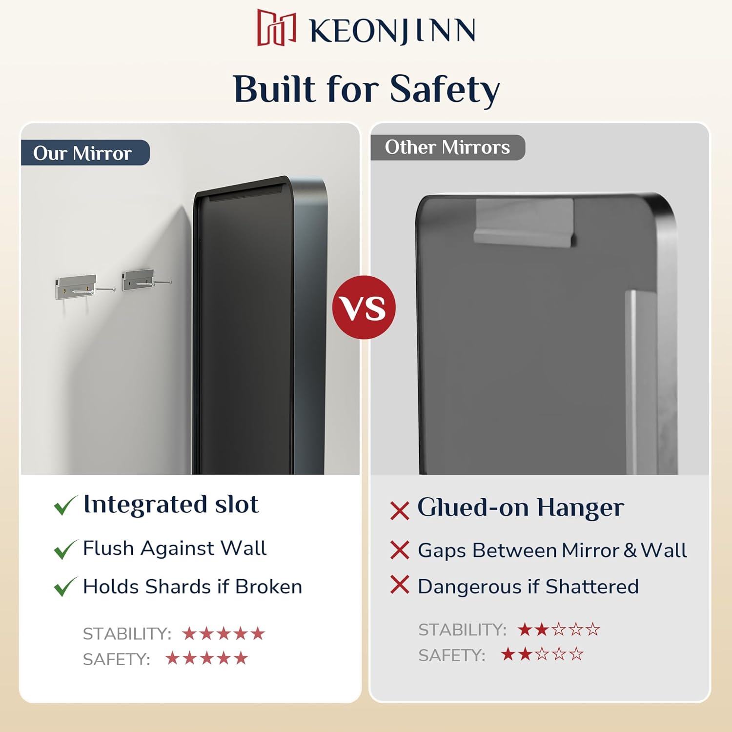 Thumbnail 5 de Keonjinn Black 20 x 30 Inch Bathroom Mirror
