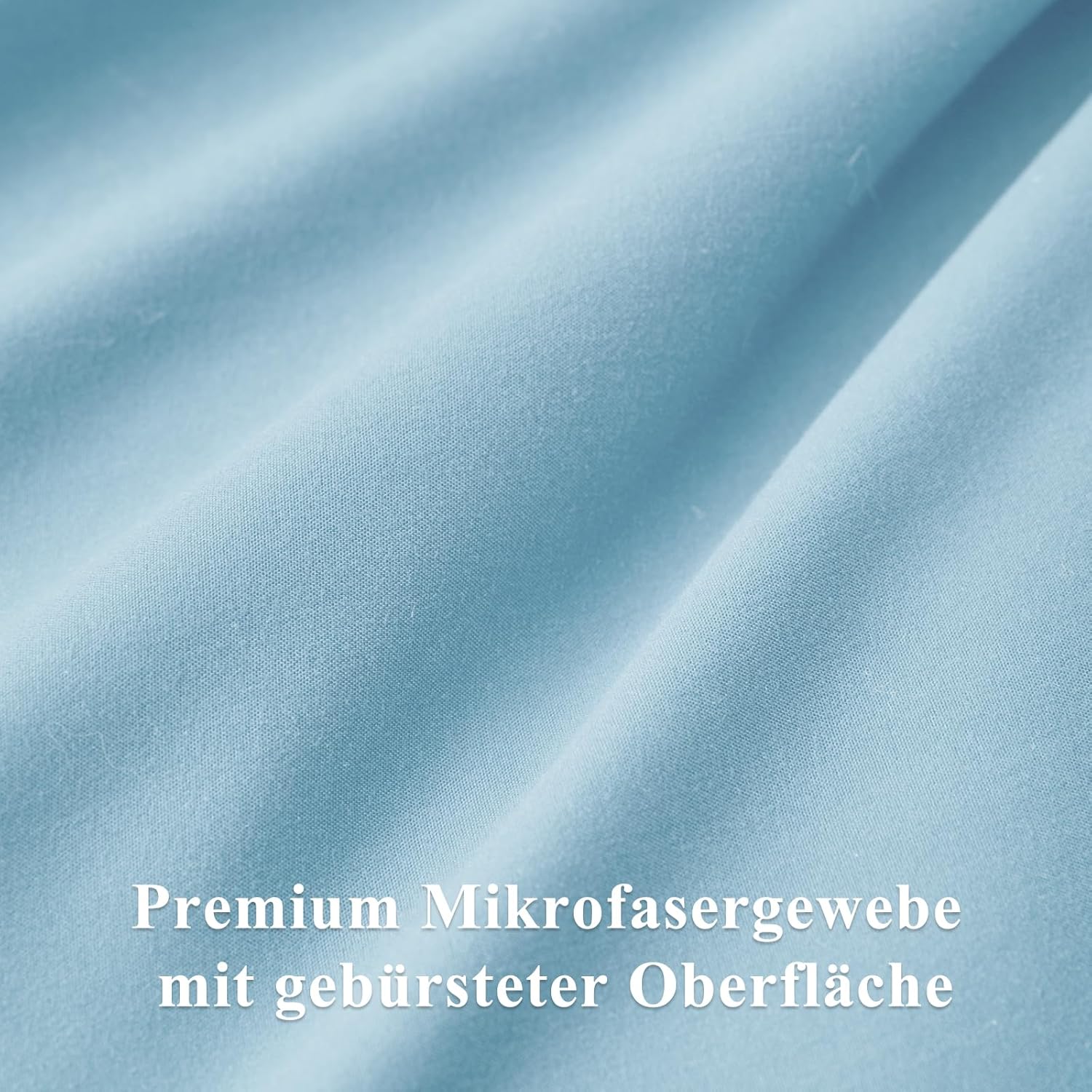 Thumbnail 6 de Aisbo Bettwäsche 135x200, 4tlg Blau aus Mikrofaser – weich, bügelfrei & hautfreundlich