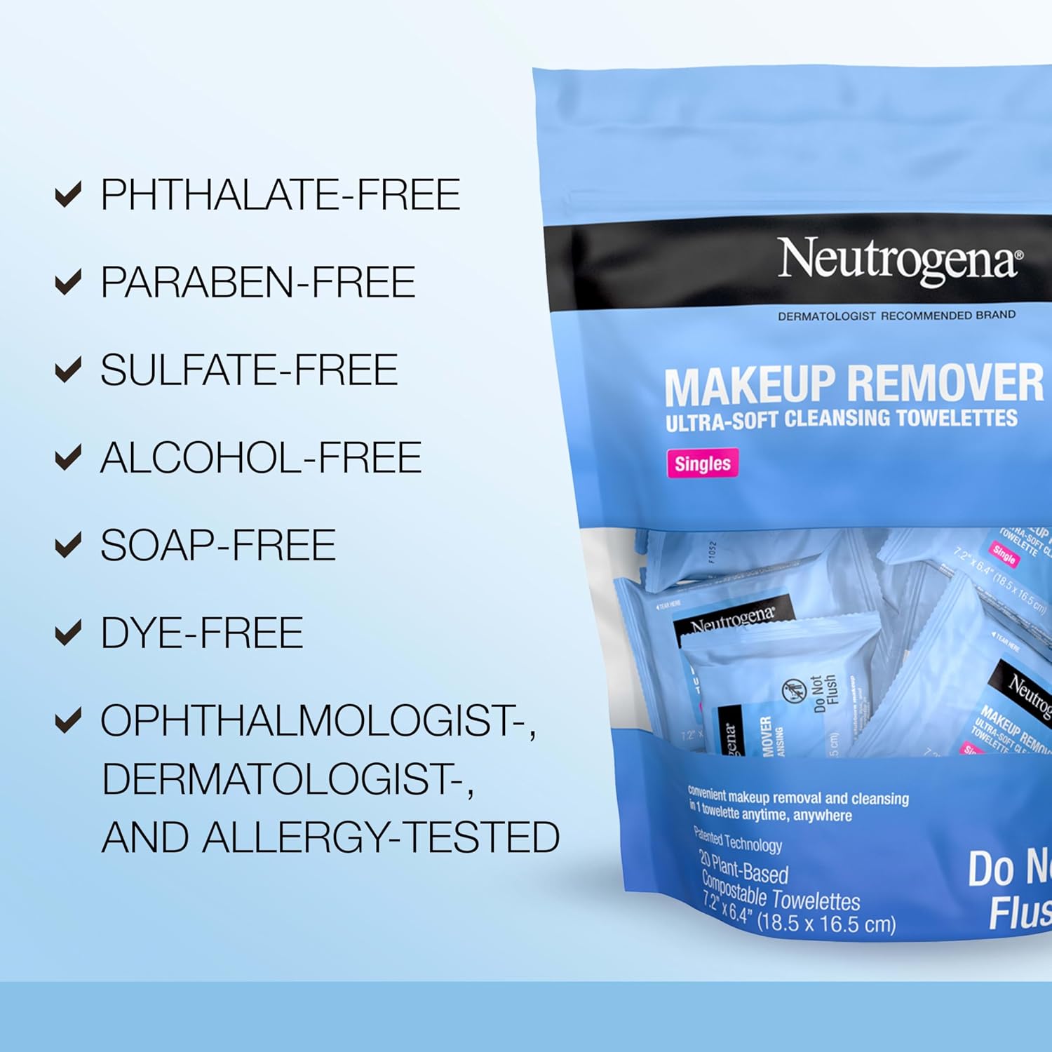 Thumbnail 4 de Neutrogena Makeup Remover Wipe Singles 20ct 🎀