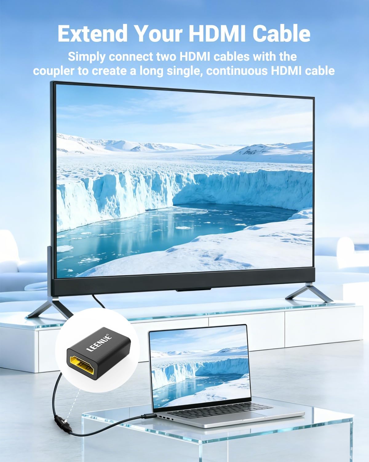 Detalle 2 de LEENUE HDMI Coupler 8K Adapter