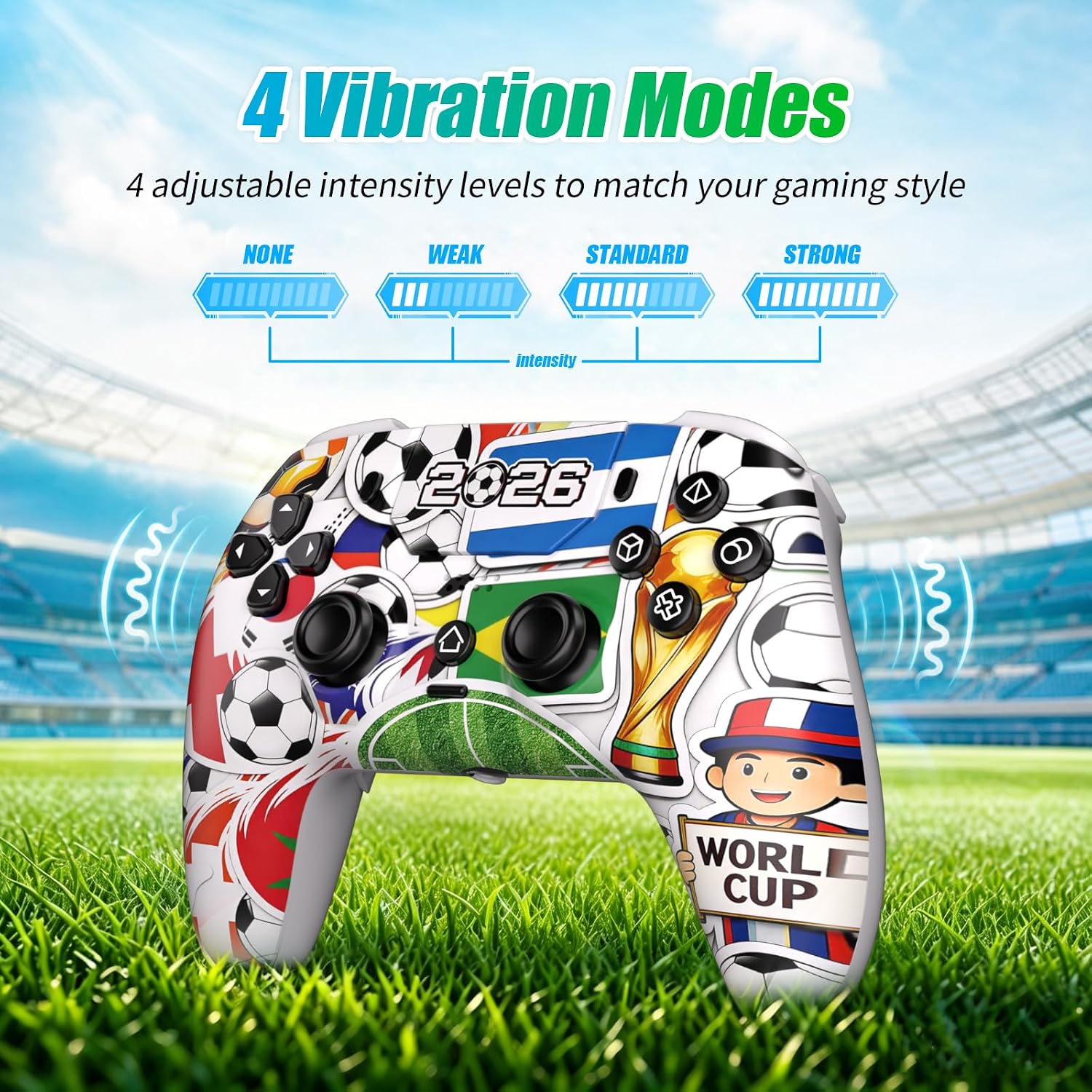Detalle de YUYIU Wireless LED Controller for PS5, Hall Effect Sticks, Programmable Buttons