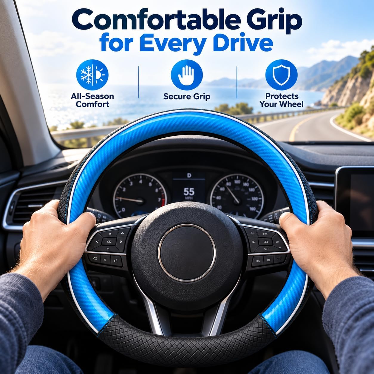 Thumbnail 5 de Autothetic Steering Wheel Cover, 15-Inch