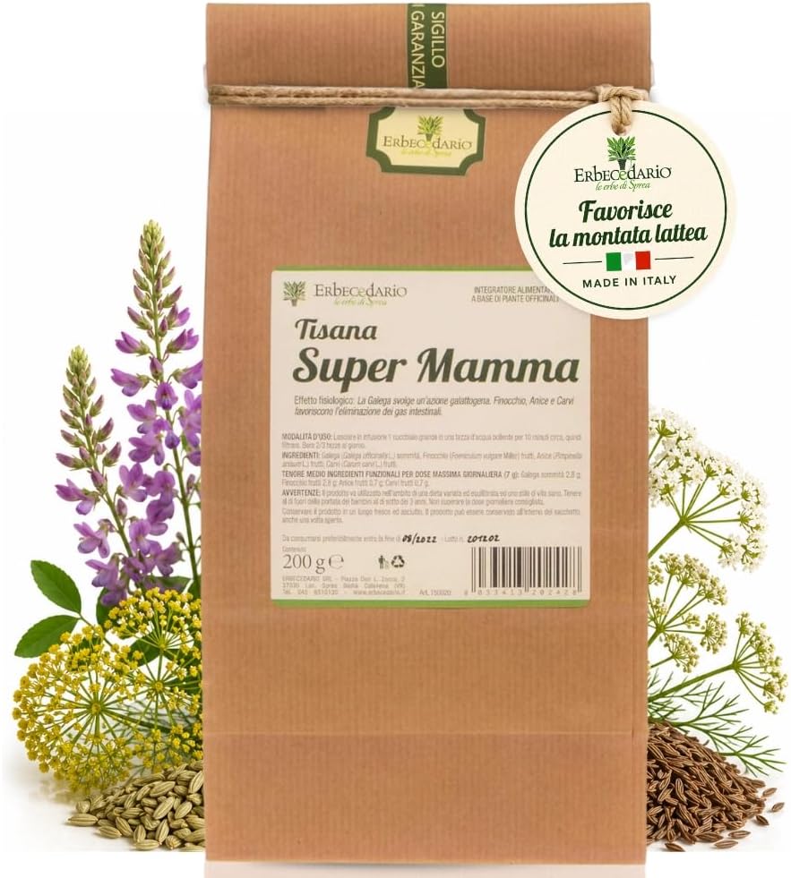 Detalle de Tisana Super Mamma con Galega e Finocchio 200 g – ERBECEDARIO: latte materno e benessere digestivo