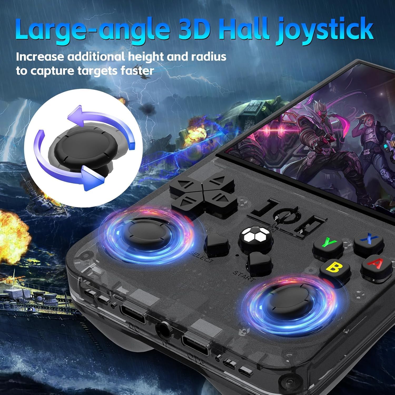 Thumbnail 4 de R36MAX Retro Game Console (R36 Max) with 4.0-inch IPS Screen, 128GB Storage, and 30+ Emulators