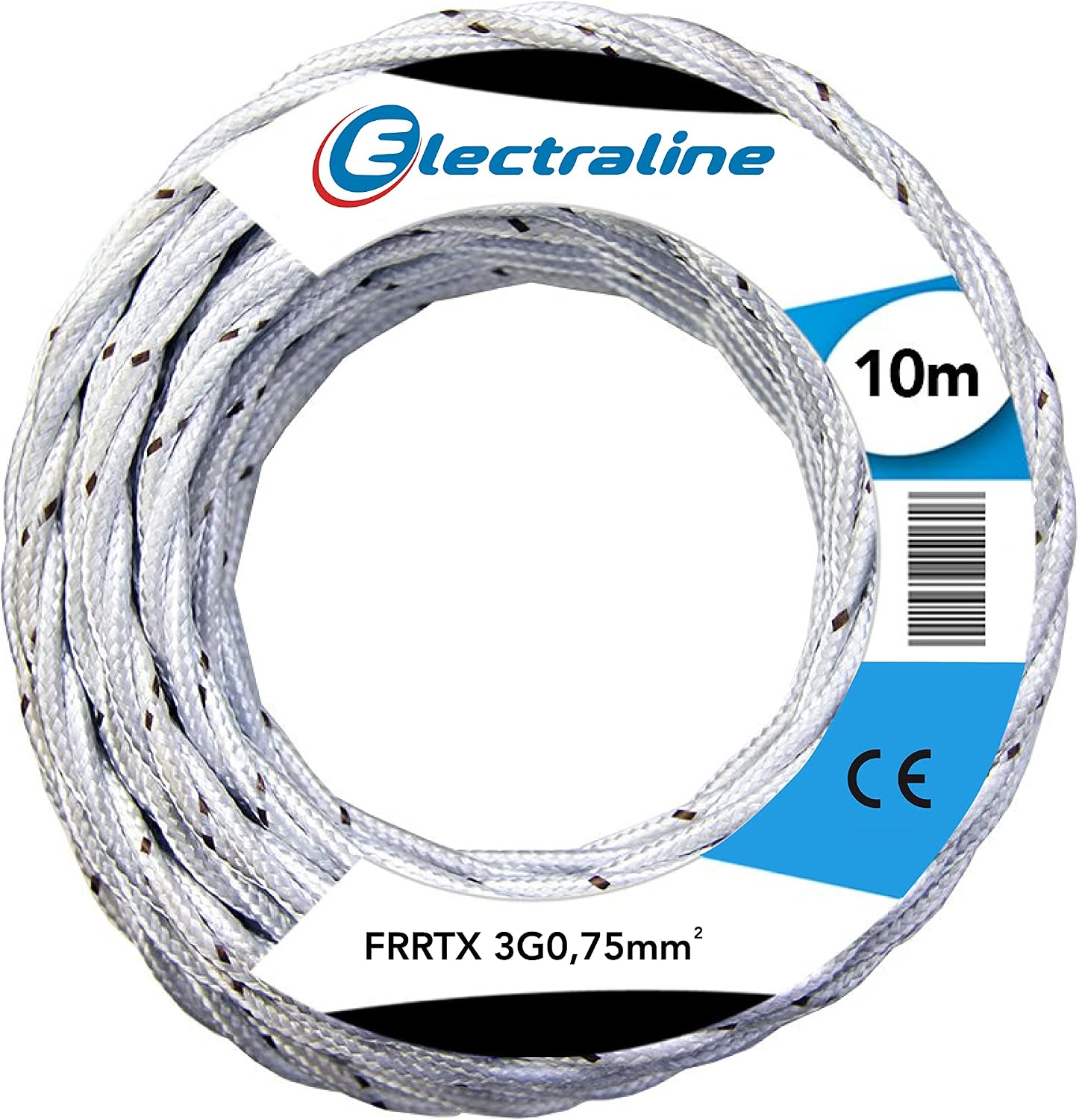 Detalle 1 de Electraline 16805 Cavo Tessile FRRTX 5 m Bianco