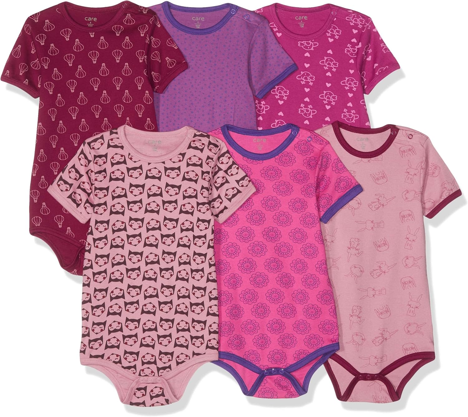 Detalle de Care Unisex Baby Body Ss – Aop (3-Pack) Bodysuit