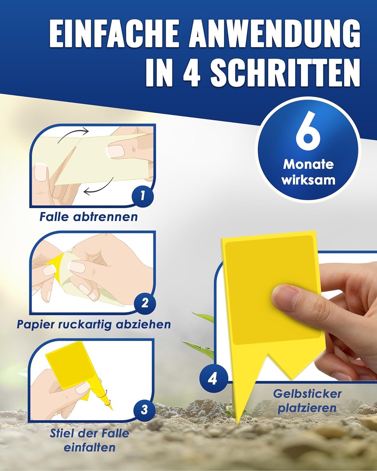 Thumbnail 4 de PIC Gelbsticker 60x Gelbtafeln gegen Trauermücken 🪰