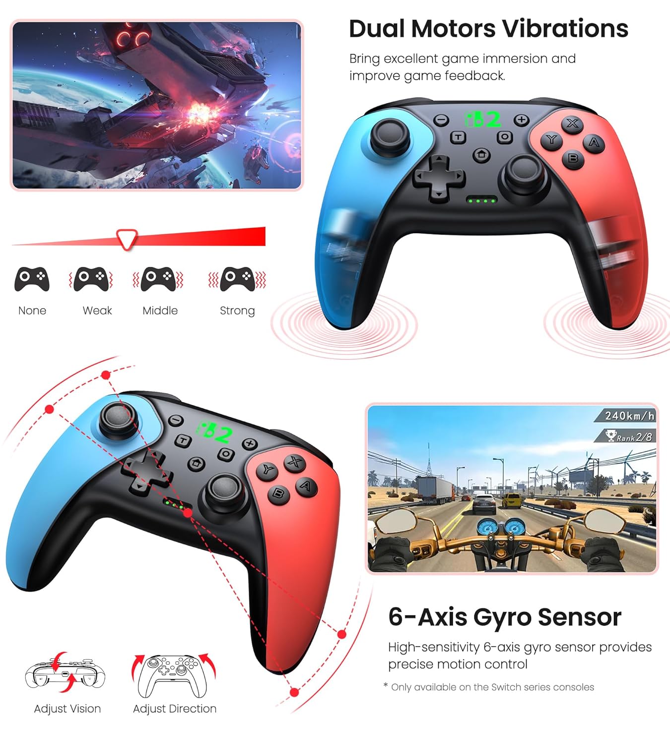 Thumbnail 5 de Wireless Pro Controller 1000mAh für Switch