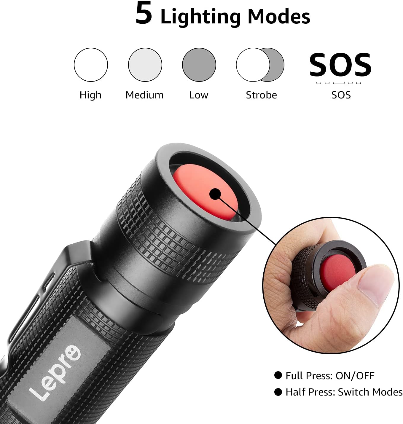 Thumbnail 5 de Lepro LE2050 Linterna LED 300 lúmenes