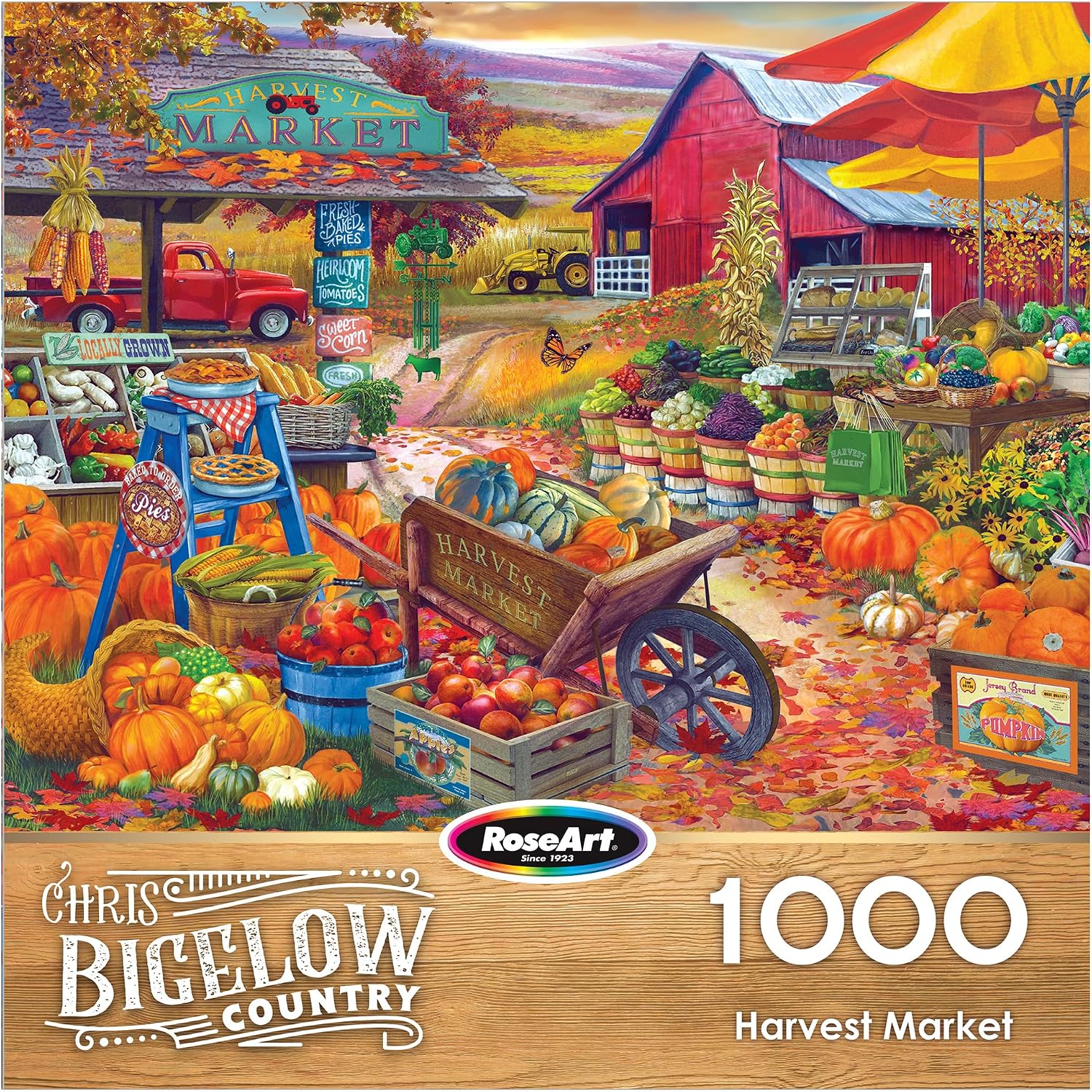Detalle 2 de RoseArt Bigelow Country 1000-piece jigsaw puzzle 🧩