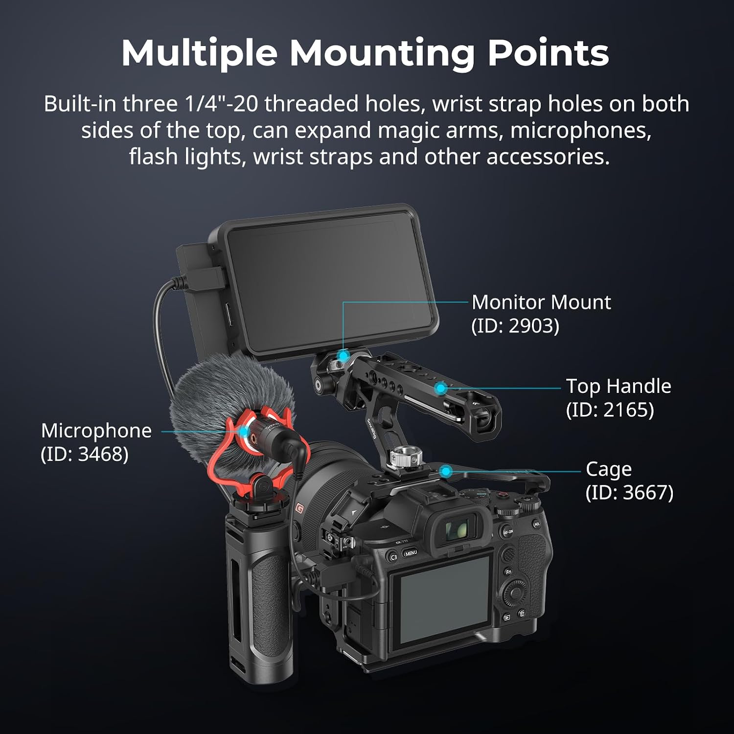 Thumbnail 5 de SMALLRIG 4816 Mini Camera Side Handle 6 kg