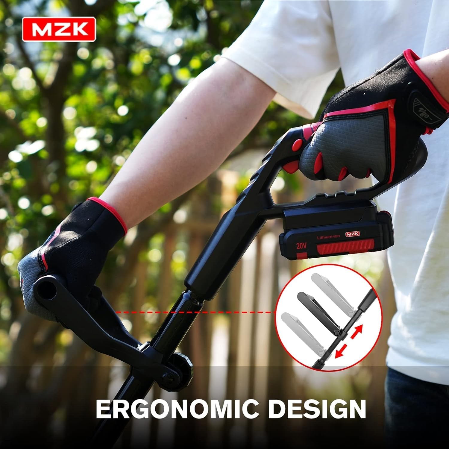 Thumbnail 5 de MZK 20V Cordless Tiller Cultivator with Steel Tines – 20cm Wide, 2 x 2Ah Batteries Included