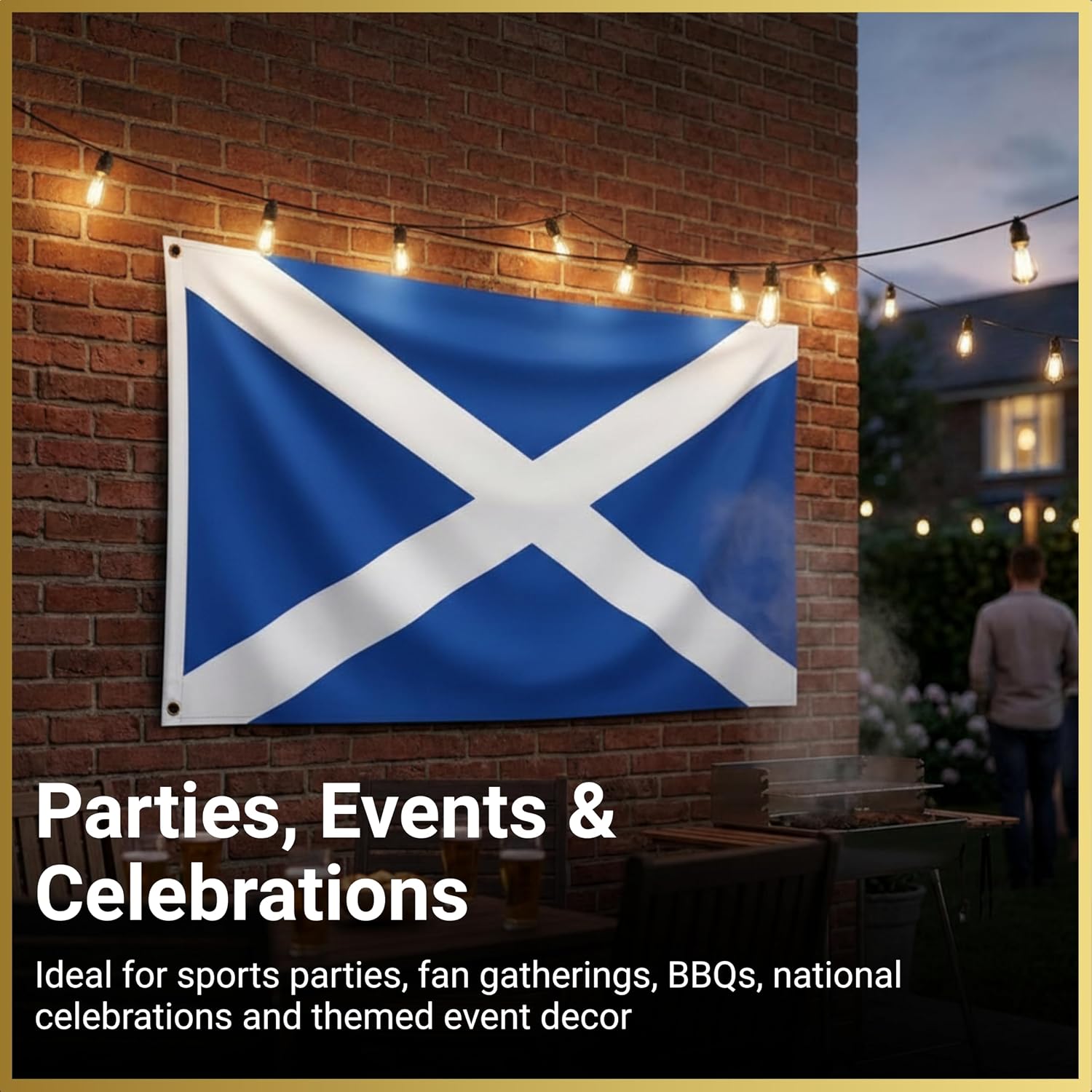 Thumbnail 6 de Scotland St Andrew’s Saltire Flag 8ft x 5ft with Brass Eyelets – Large Polyester Banner for Outdoor & Indoor Support
