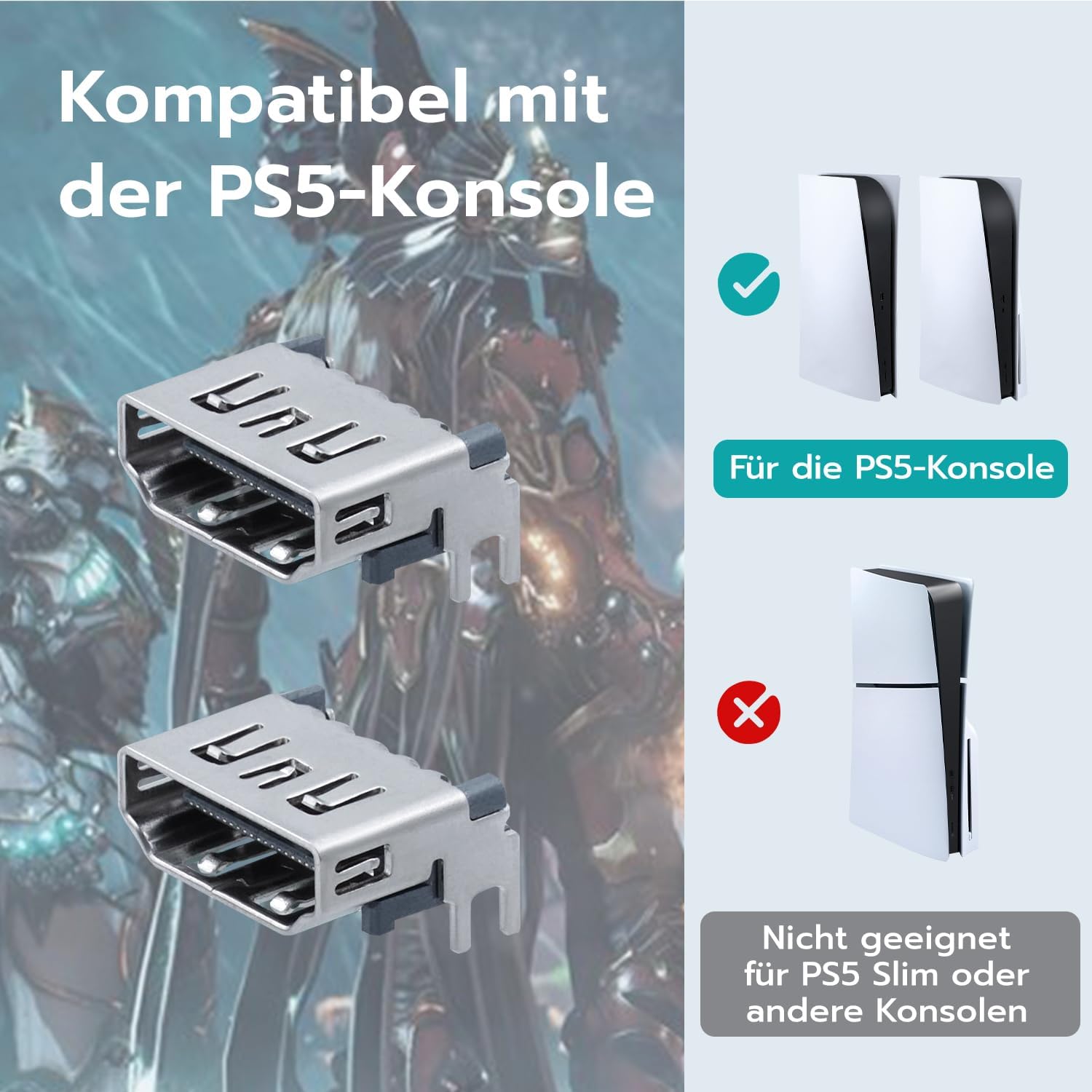 Detalle 2 de PS5 HDMI Port Reparaturset 2er Pack