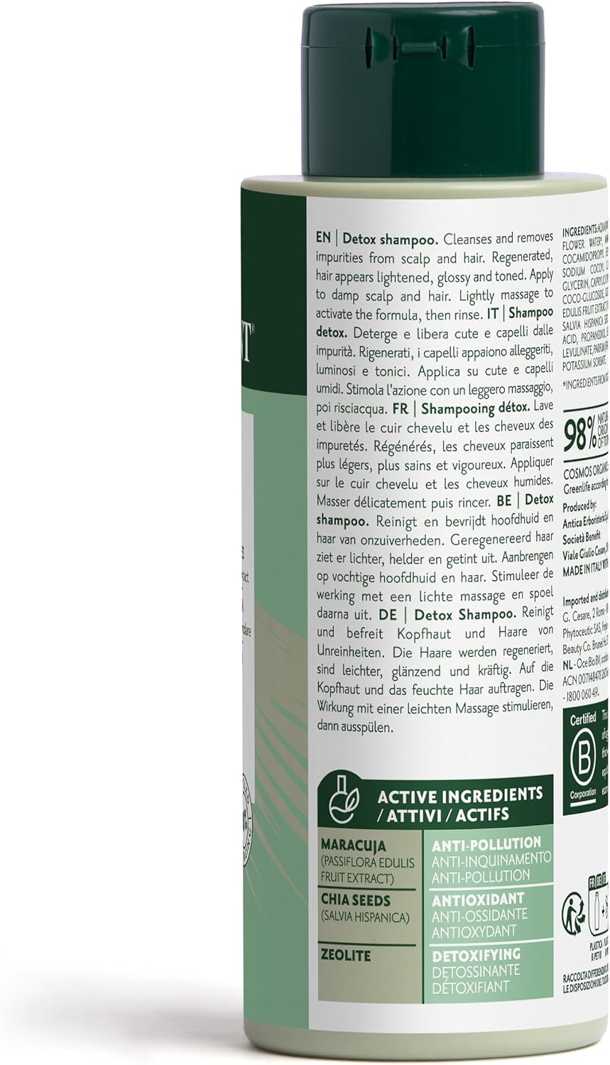 Detalle de Herbatint Detox Shampoo 260 ml: shampoo biologico detoxificante e rigenerante