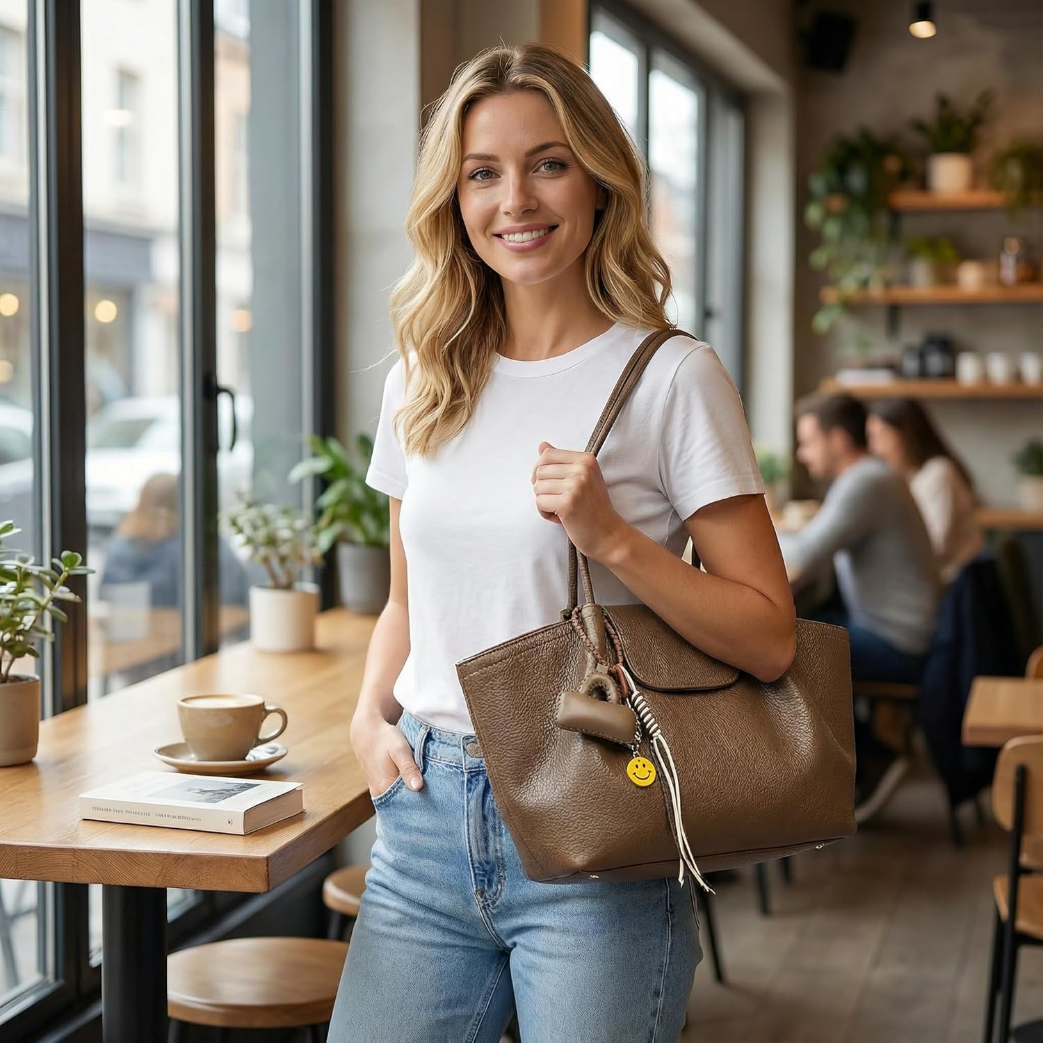 Thumbnail 1 de Waniki Handtasche Damen Mittelgroß – Schulter- und Tote-Bag aus Kunstleder (29 x 15 x 25 cm)