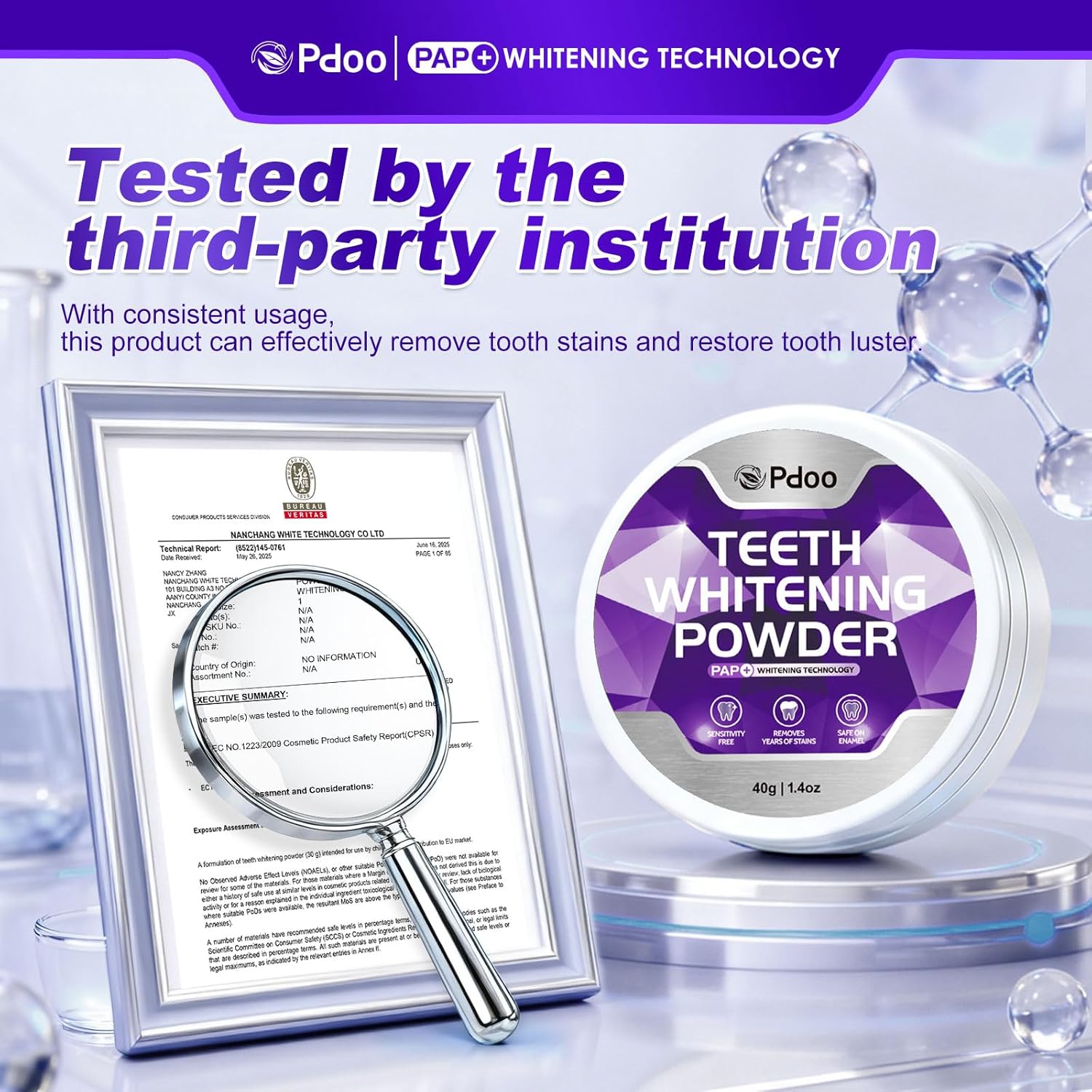 Thumbnail 5 de Teeth Whitening Powder Pap+ 40g – Effective, Enamel-Safe and Peroxide-Free Whitening at Home