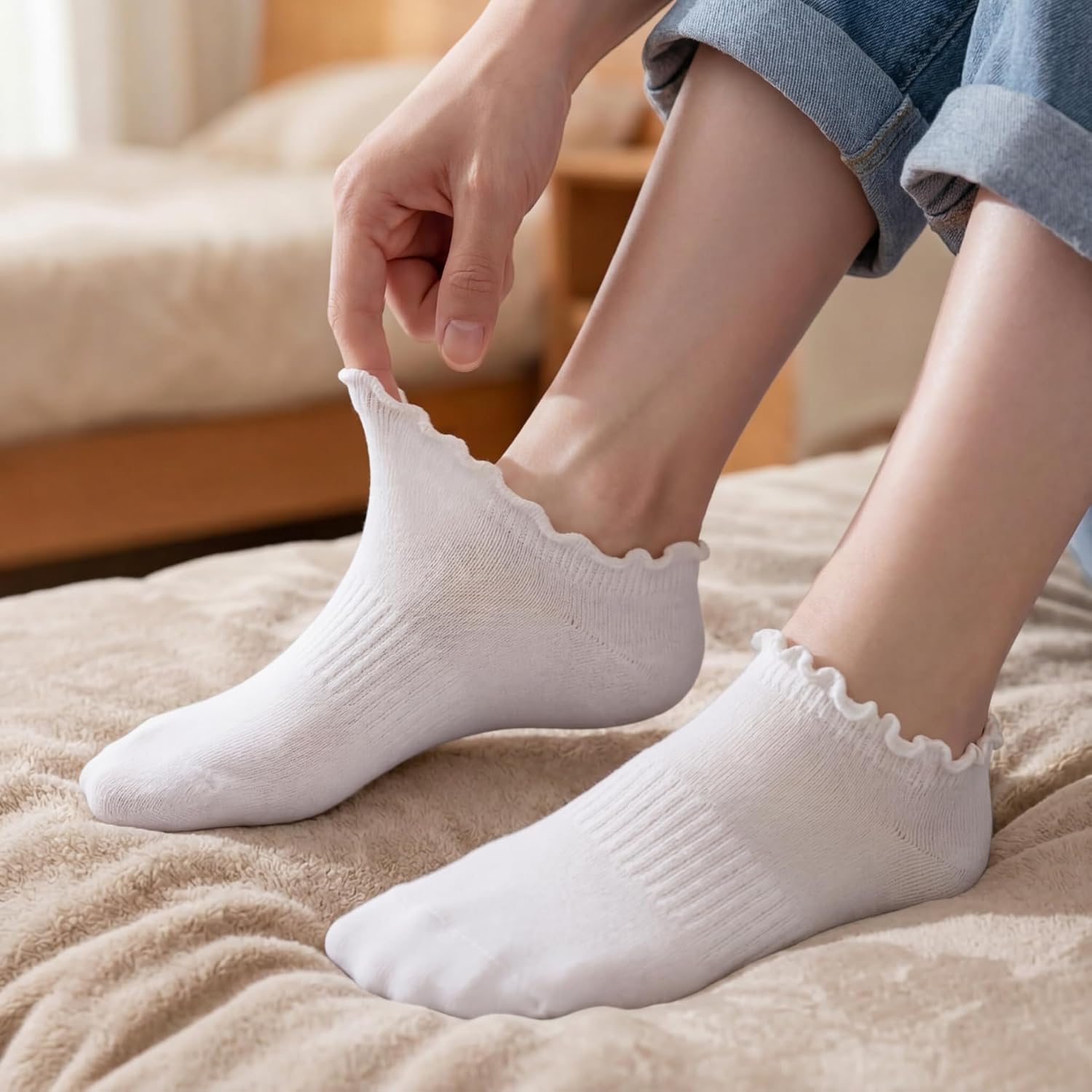 Detalle de EUFANCE Women's No-Show Socks, Cotton