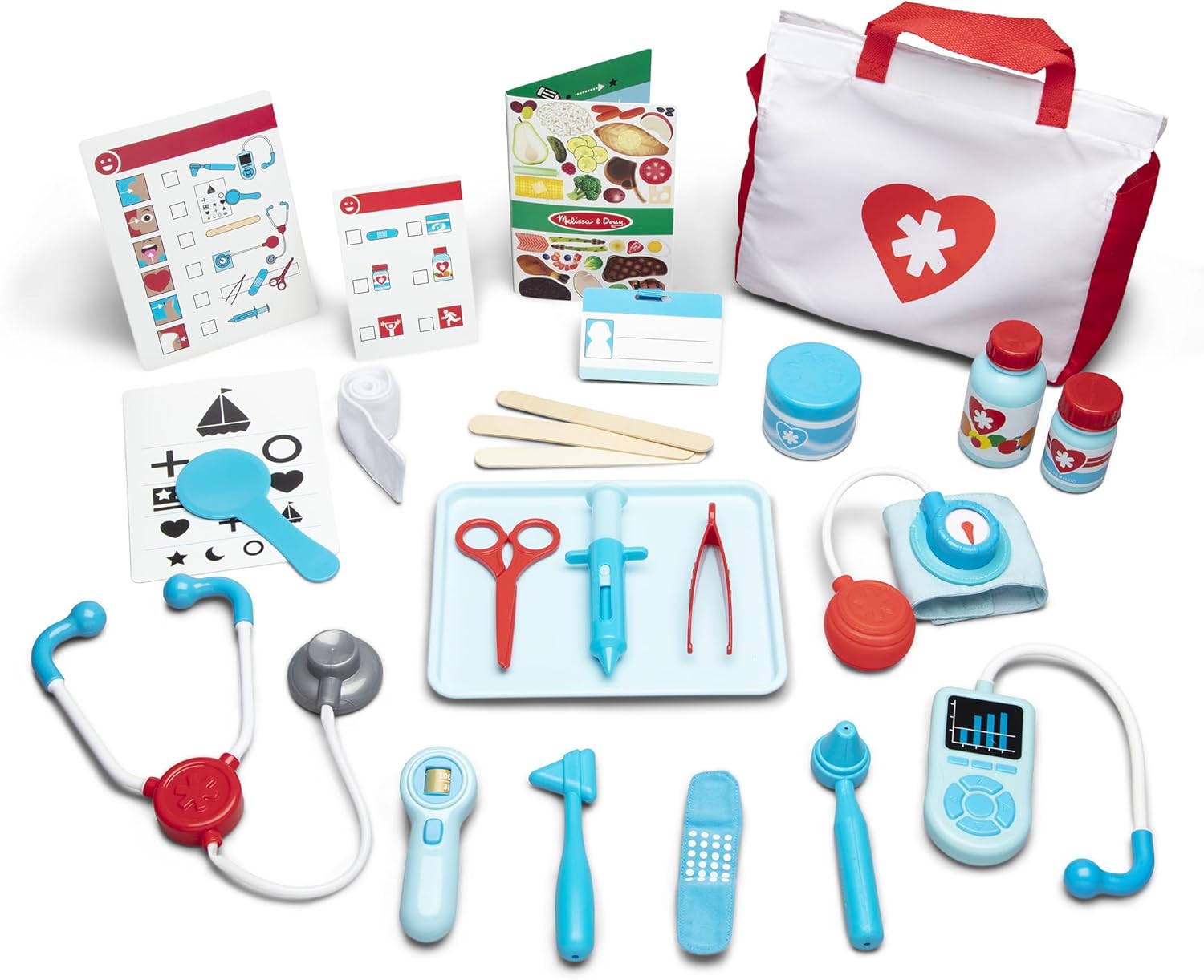 Detalle de Melissa & Doug - Mallette Docteur 25 Pièces: Jeu de rôle pour apprentis médecins