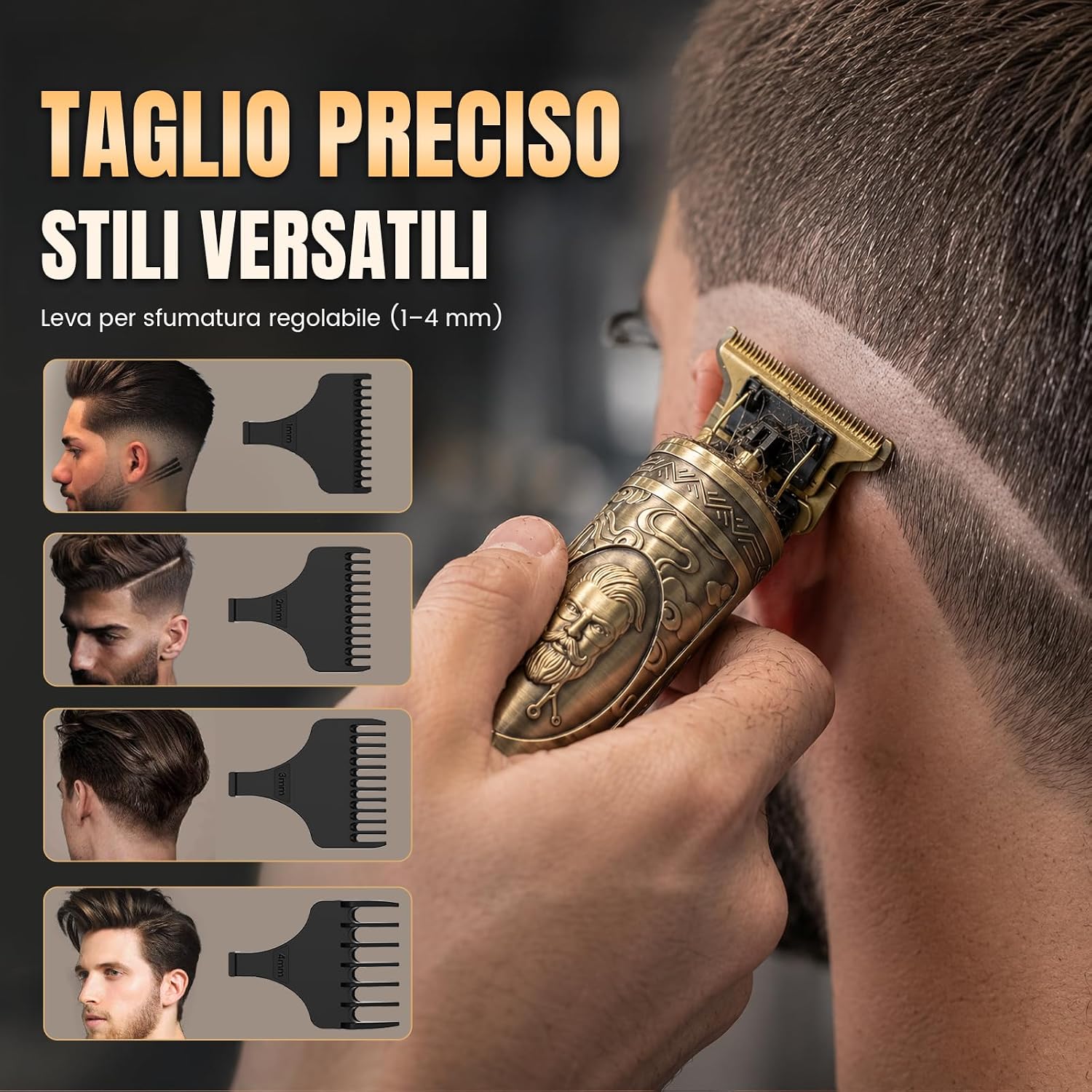 Thumbnail 2 de Yineel HC200 Tagliacapelli Uomo Professionale: lama di precisione, 3 velocità e display LCD per rasatura e grooming a casa