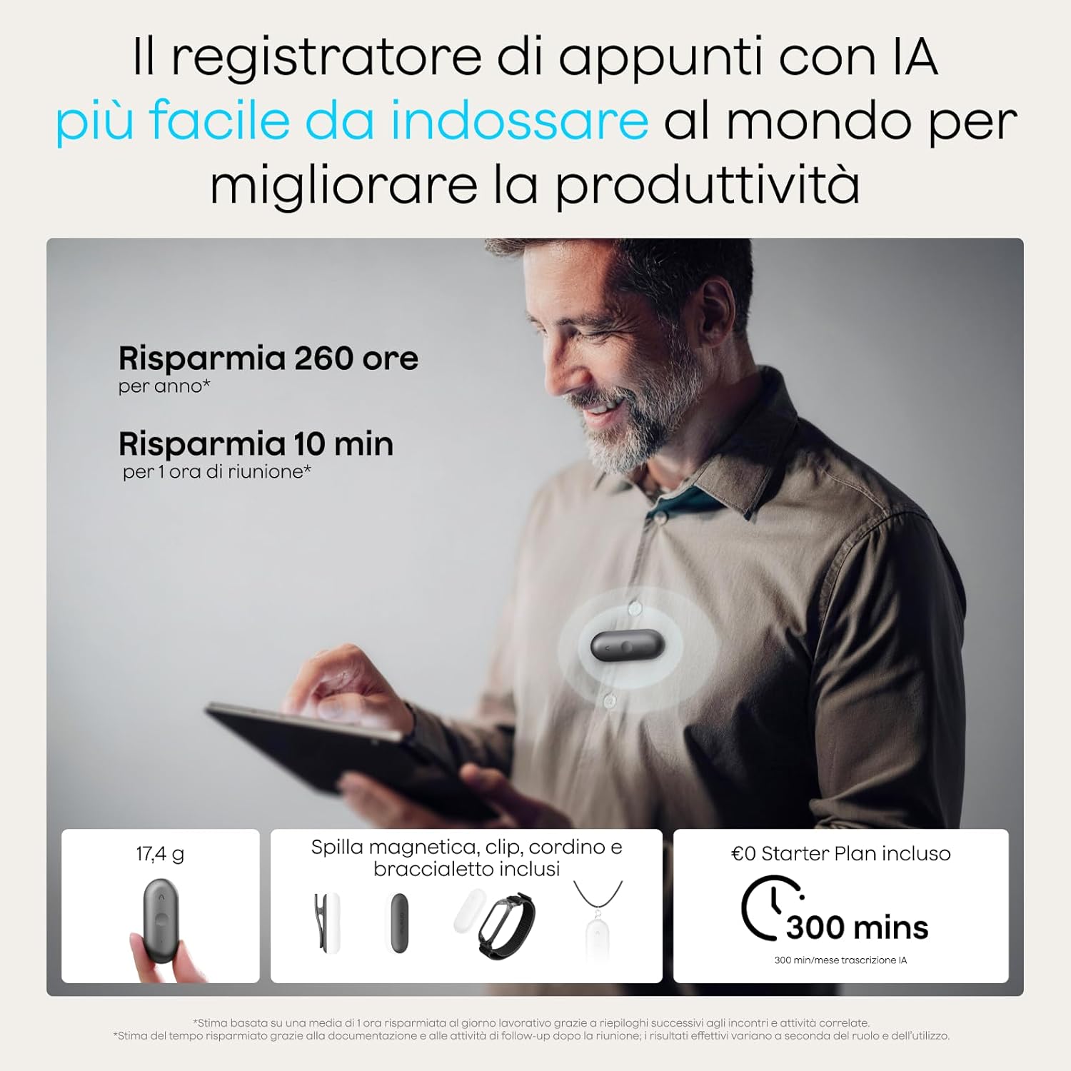 Thumbnail 1 de Plaud NotePin S Registratore Vocale AI: guida all'acquisto e valutazione d'uso