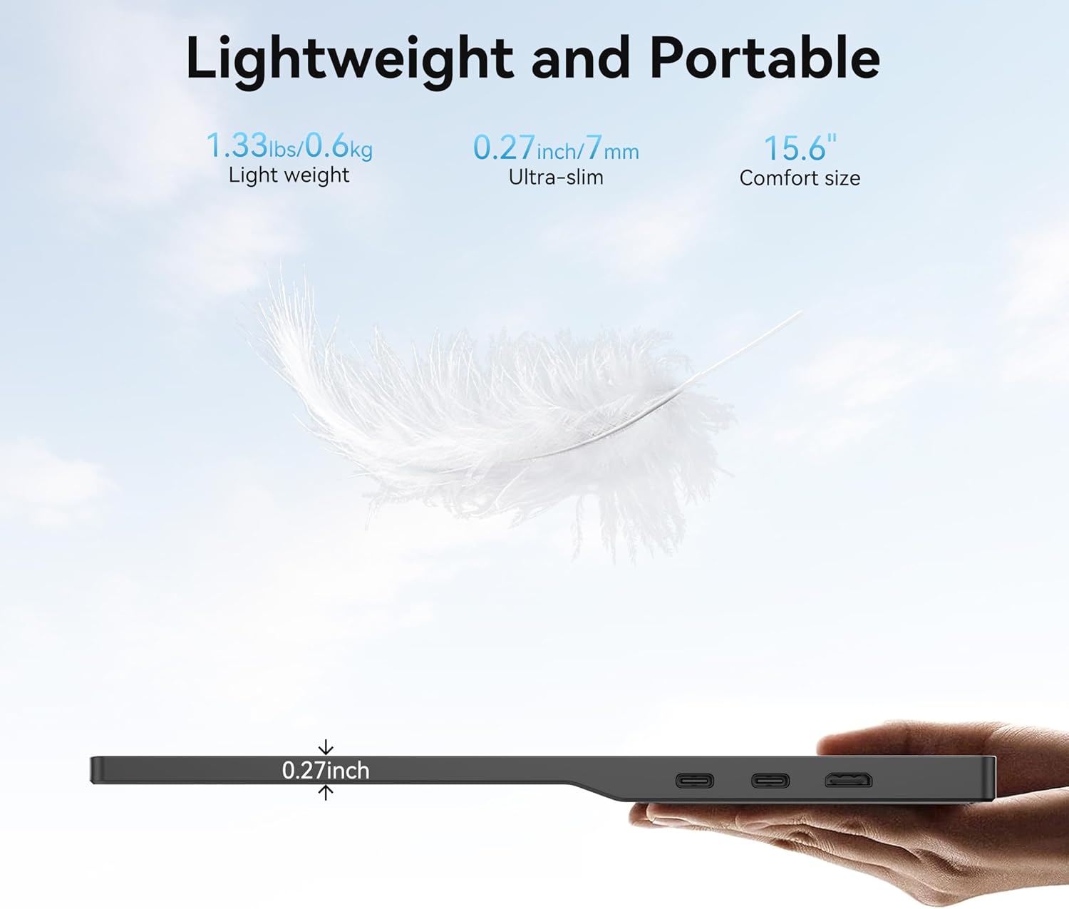 Detalle 1 de BENFEI Portable Monitor 15.6-inch