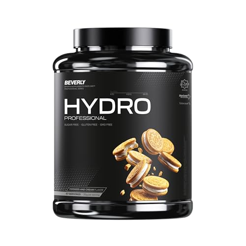 Detalle de Beverly HYDRO PROTEIN | Proteína Hidrolizada de Suero Whey 80% (2 kg, Cookies & Cream) – Digezyme y Tolerase L