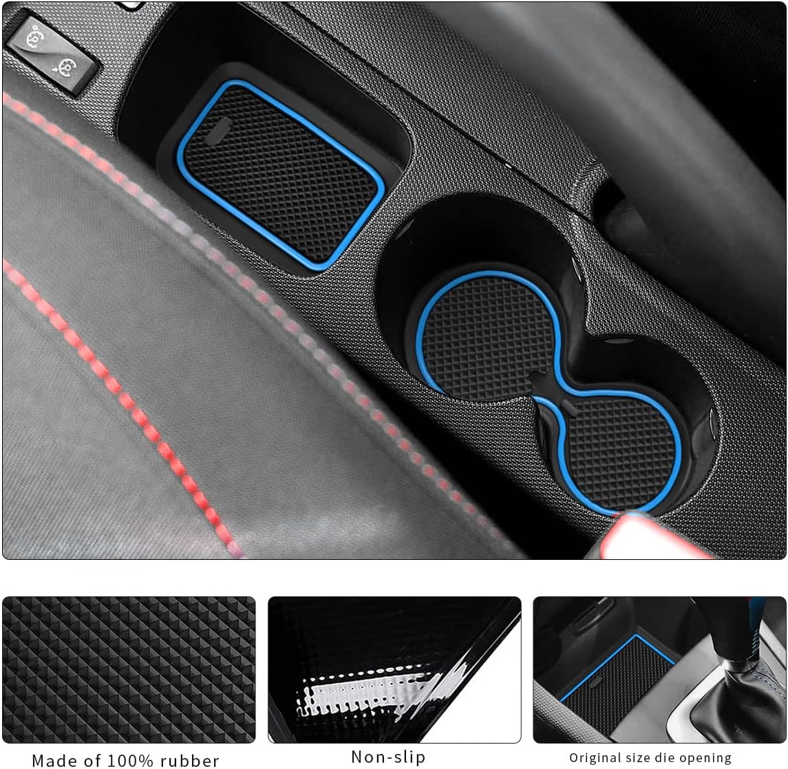 Thumbnail 5 de MARCHFA Anti Dust Car Mats for Clio 4 (2013-2019) – 11 Pieces, Blue Trim