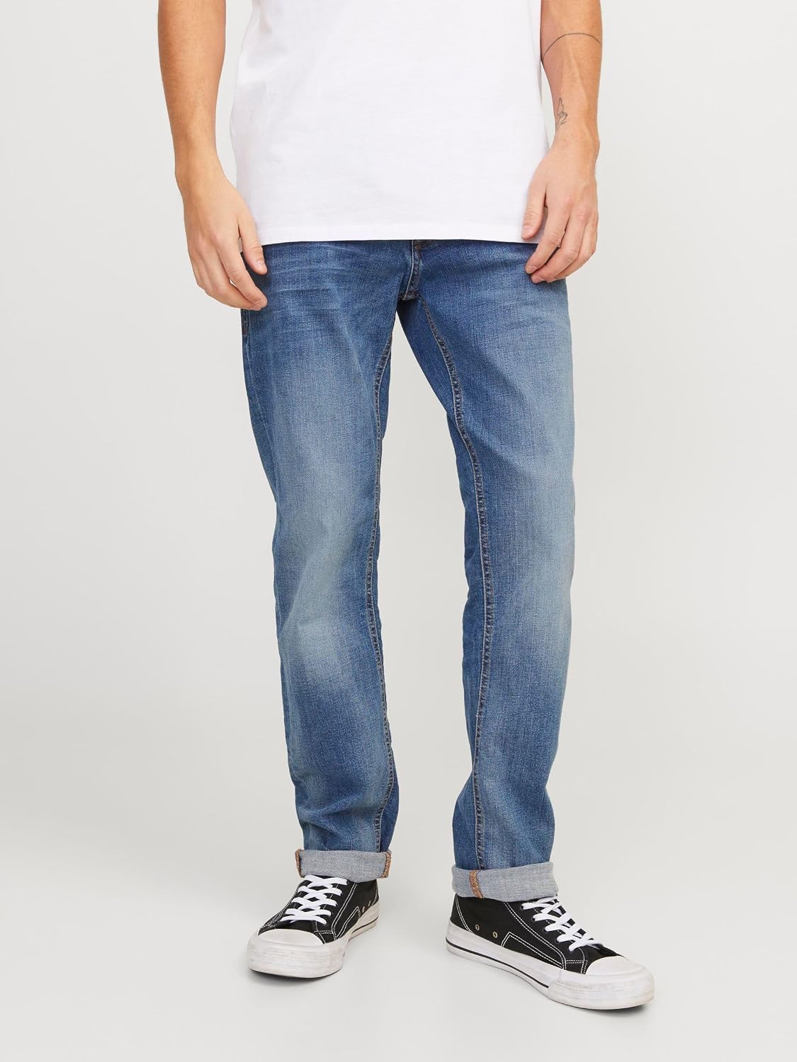 Detalle 2 de JACK & JONES Jean Slim Droite JJitim Jjoriginal AM 781 blue denim 32/34