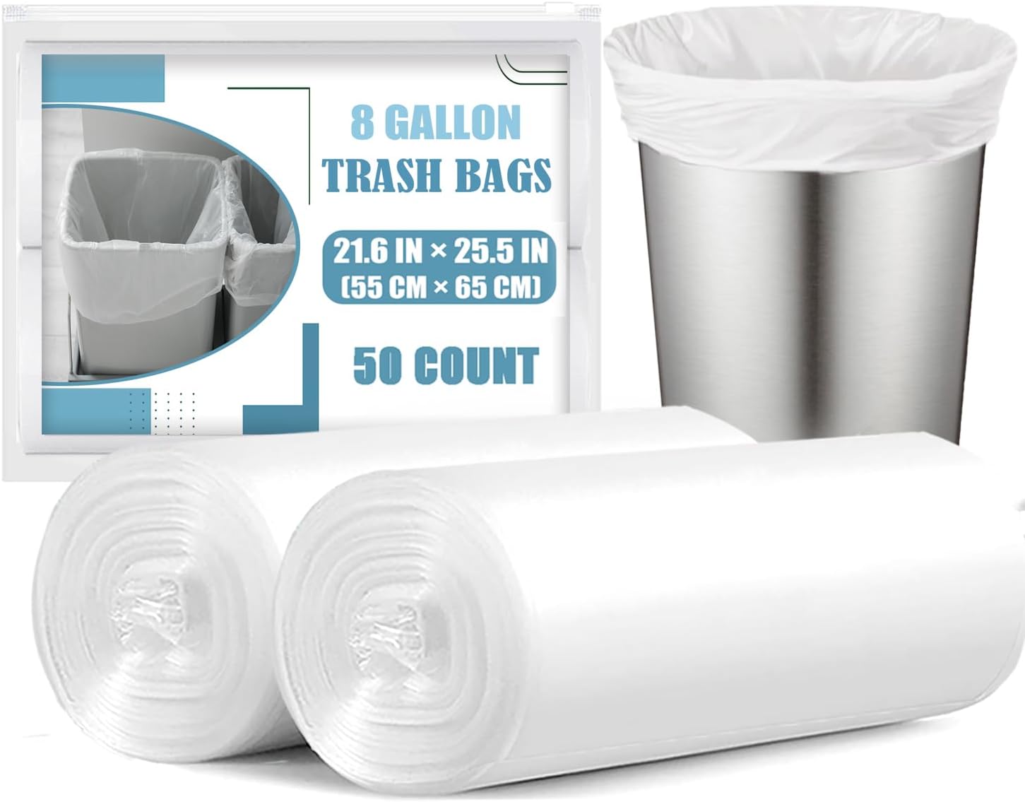 Thumbnail 6 de Small Trash Bags 4 Gallon - 105 Count (Unscented, White, 4 Gal)