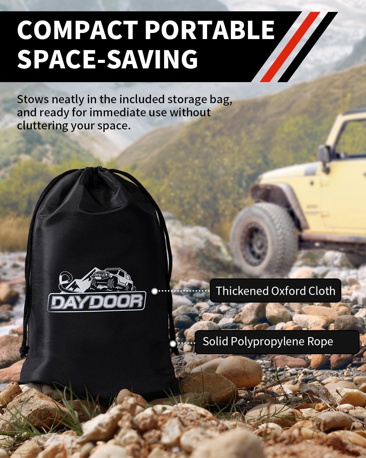 Thumbnail 5 de DAYDOOR 56,000 LBS Soft Shackle Recovery Kit (2-Pack) with 7075 Aluminum Snatch Ring