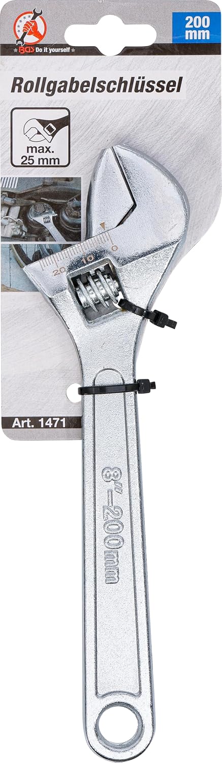 Detalle 2 de BGS Do it yourself 1471 – klucz nastawny 200 mm, rozwarcie szczęk 25 mm