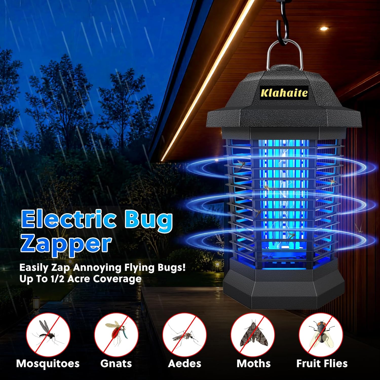 Detalle 2 de Klahaite Outdoor Insect Exterminator Electric Mosquito Zapper (up to 1/2 acre)