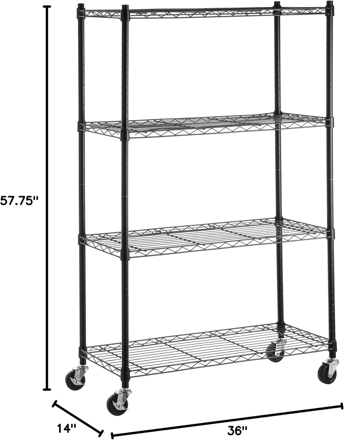 Thumbnail 6 de Amazon Basics 4-Shelf Adjustable Shelving 36" 🗄