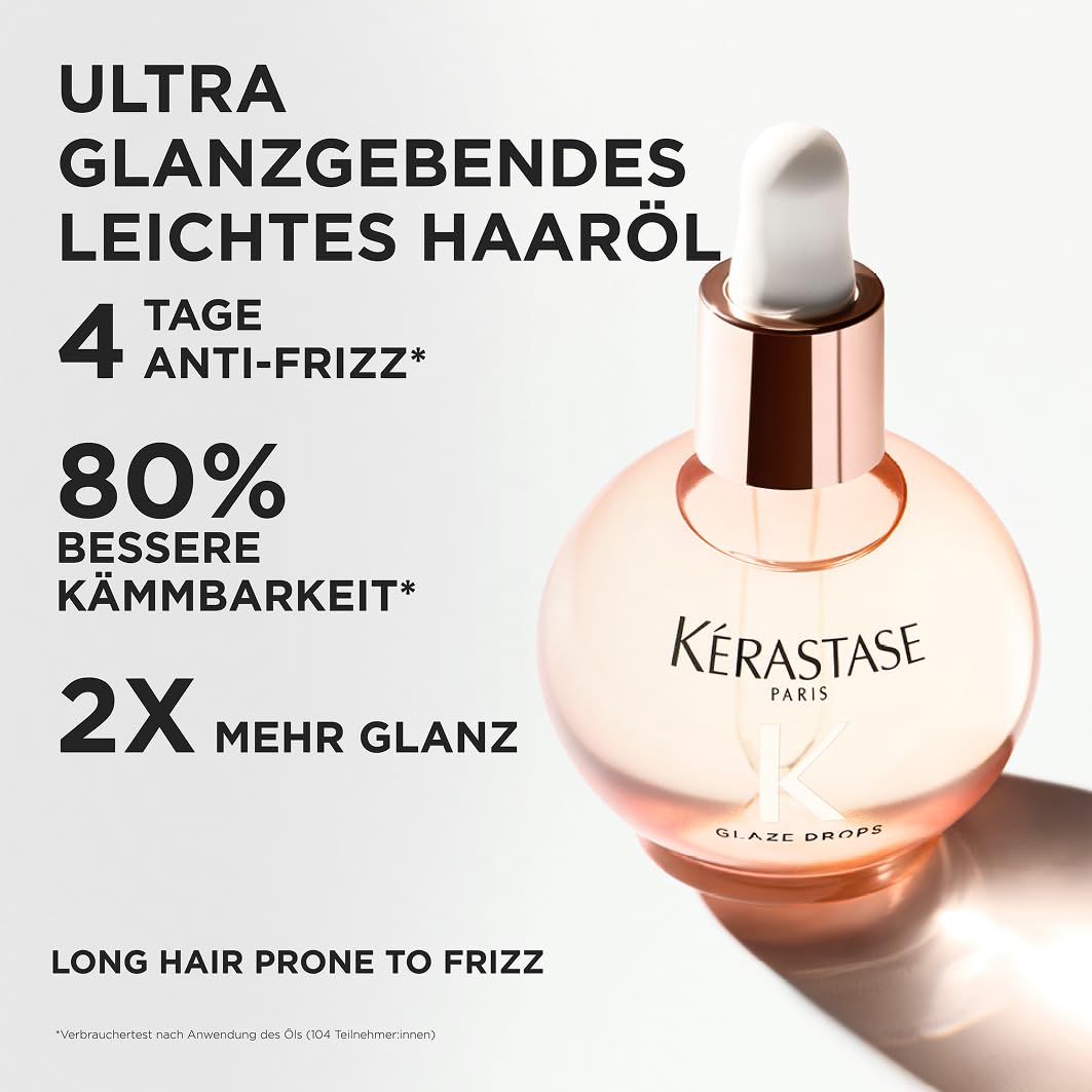 Detalle de Kérastase Gloss Absolu Glaze Drops – Leichtes Haaröl für langes, Frizz-anfälliges Haar