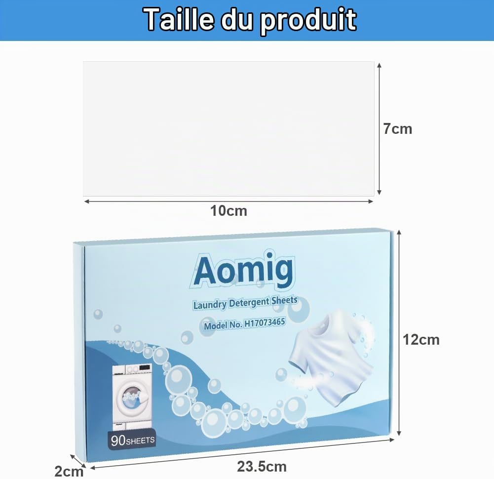 Detalle de AOMIG wasmiddelvellen, 90 stuks voor hand- en machinewas