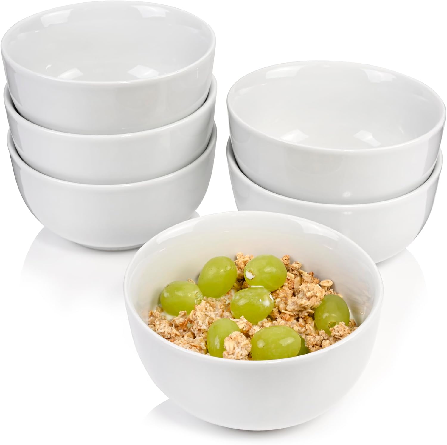 Detalle de Sänger New Port Müslischalen-Set, 6-teiliges Porzellan-Set | 500 ml pro Schale