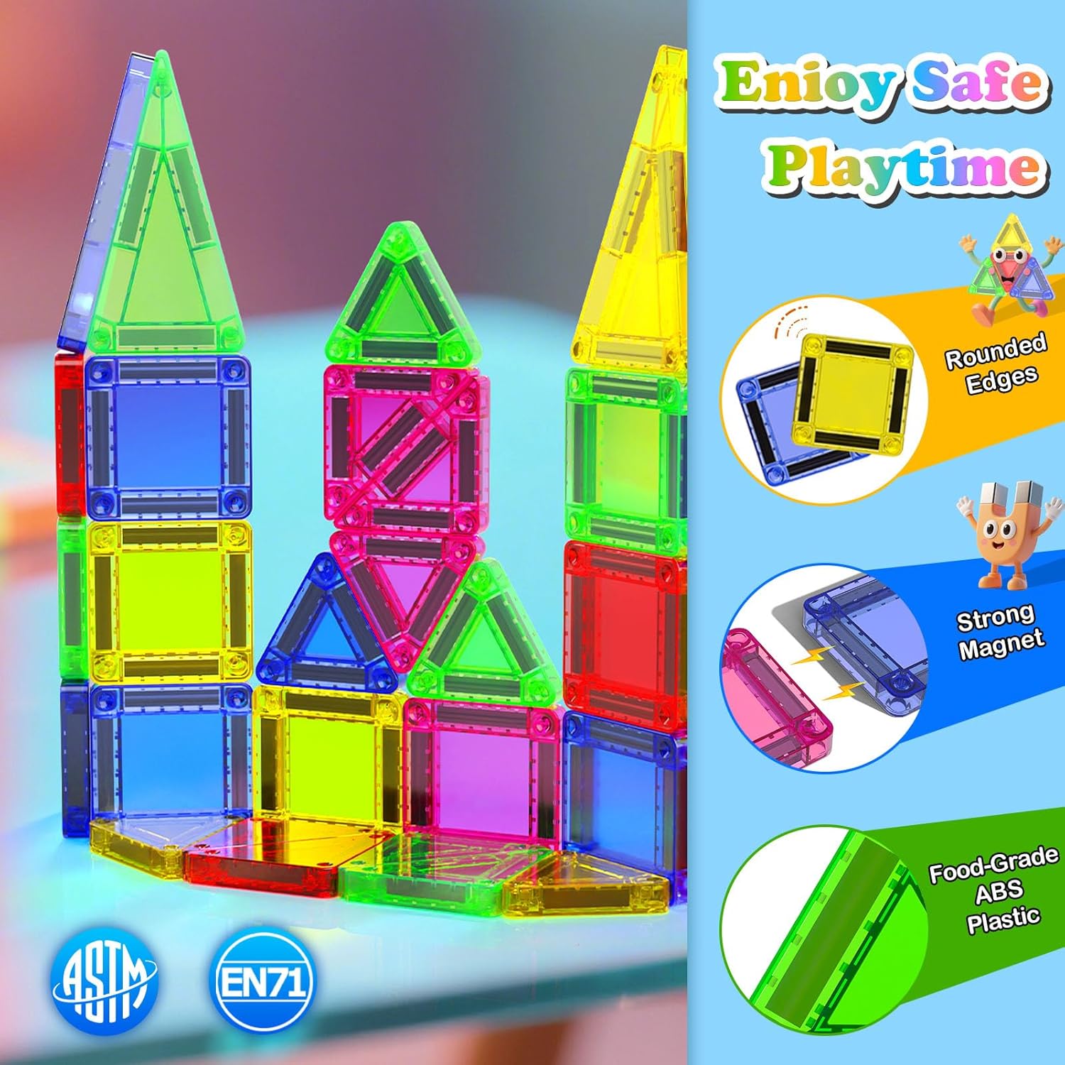 Thumbnail 4 de Mini Magnetic Tiles 40 PCS travel set