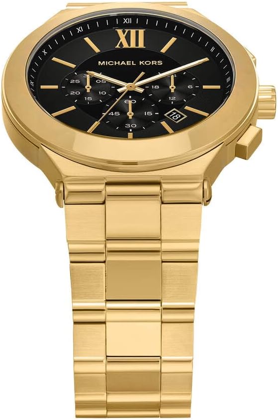 Detalle 2 de Michael Kors Billie Watch for Men: Quartz Chronograph in Gold-Tone Stainless Steel